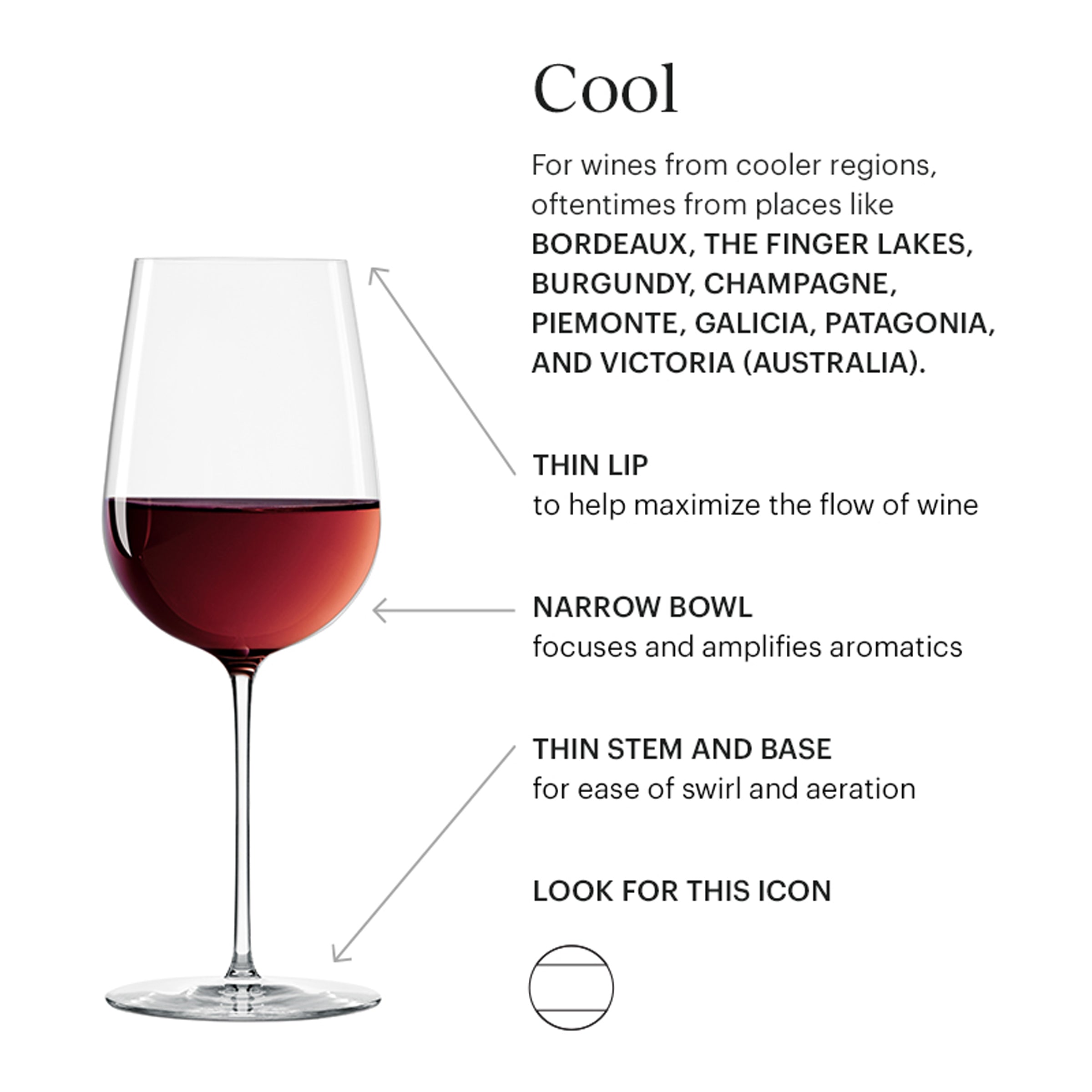 Tuscany Signature Series Warm & Cool Region Wine Glasses - Set of 4 - Image 4