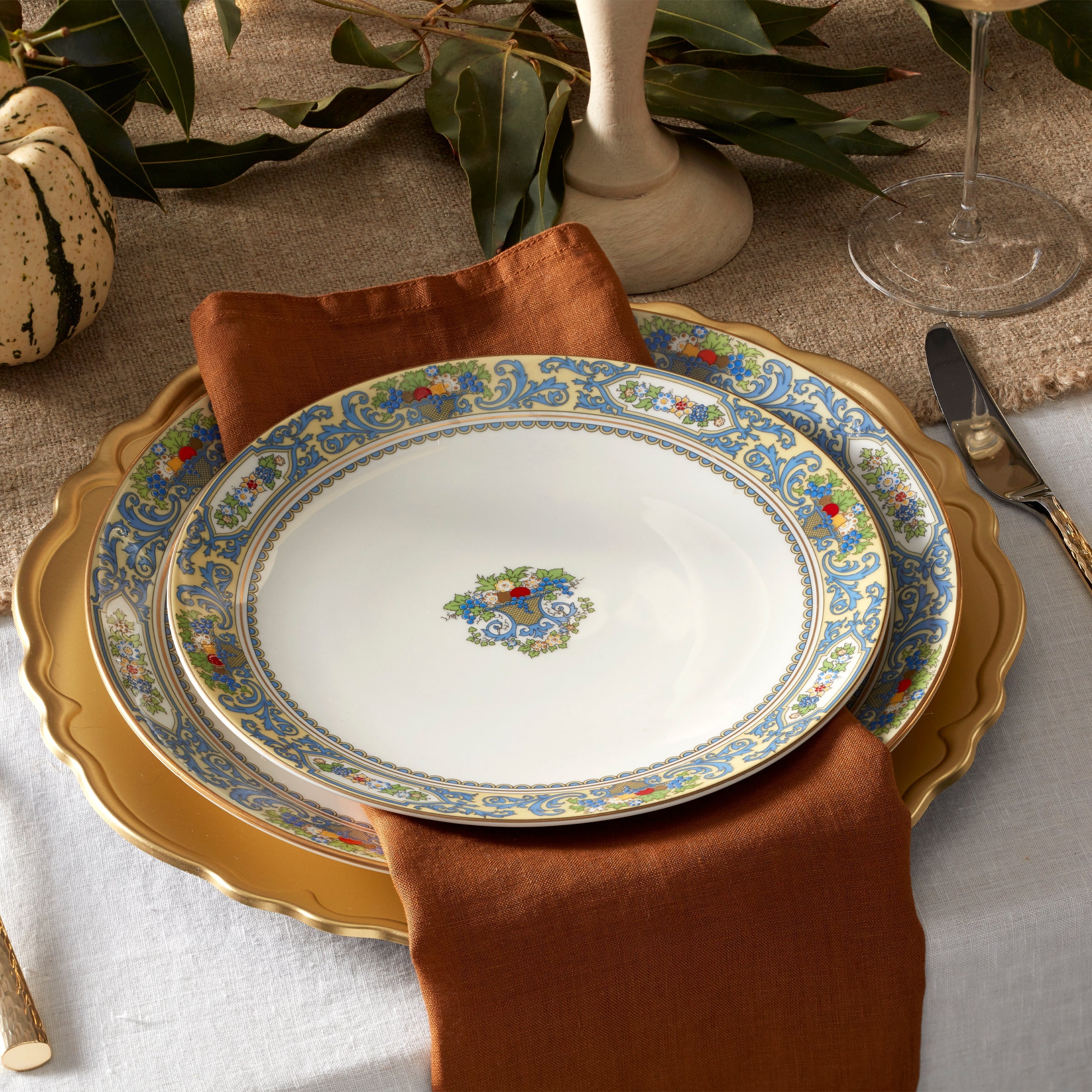 Autumn White Dinner Plates - Set of 4 - Image 6