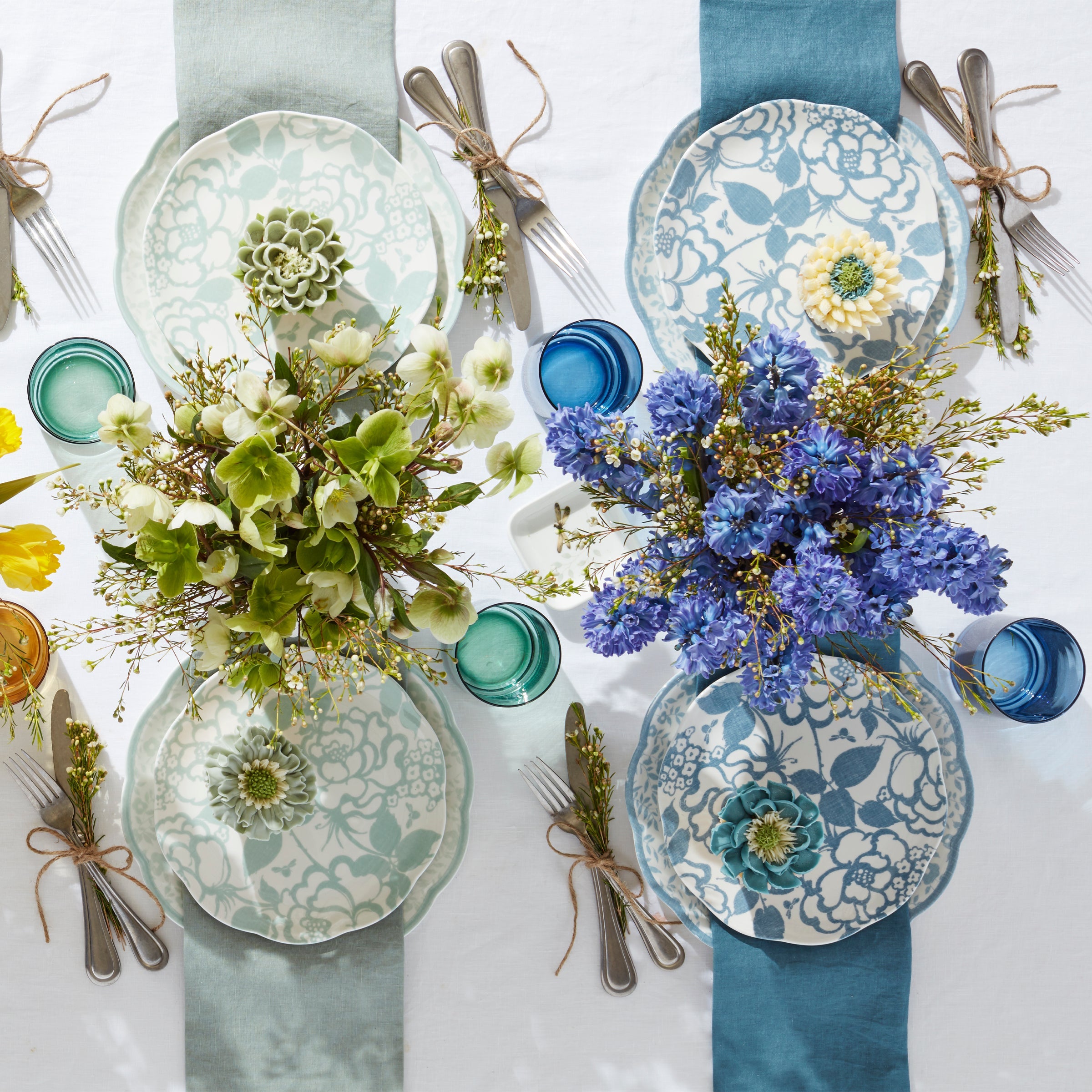 Butterfly Meadow Cottage Cornflower 12-Piece Dinnerware Set - Image 2