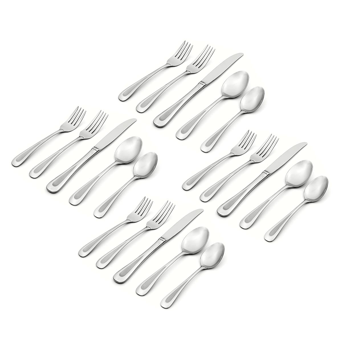 Satin Sand Dune 20 Piece Flatware Set - Image 2