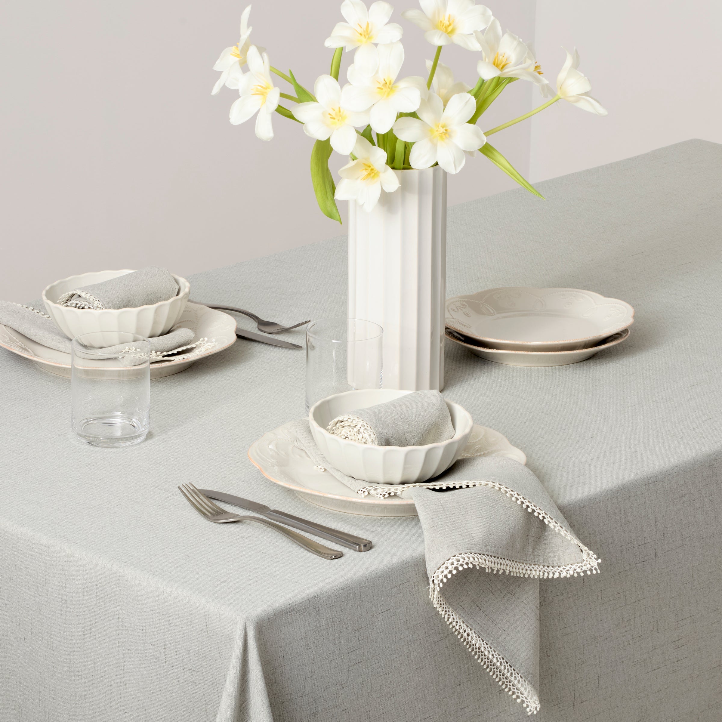 French Perle Dove Grey 19X19 Napkin - Image 3