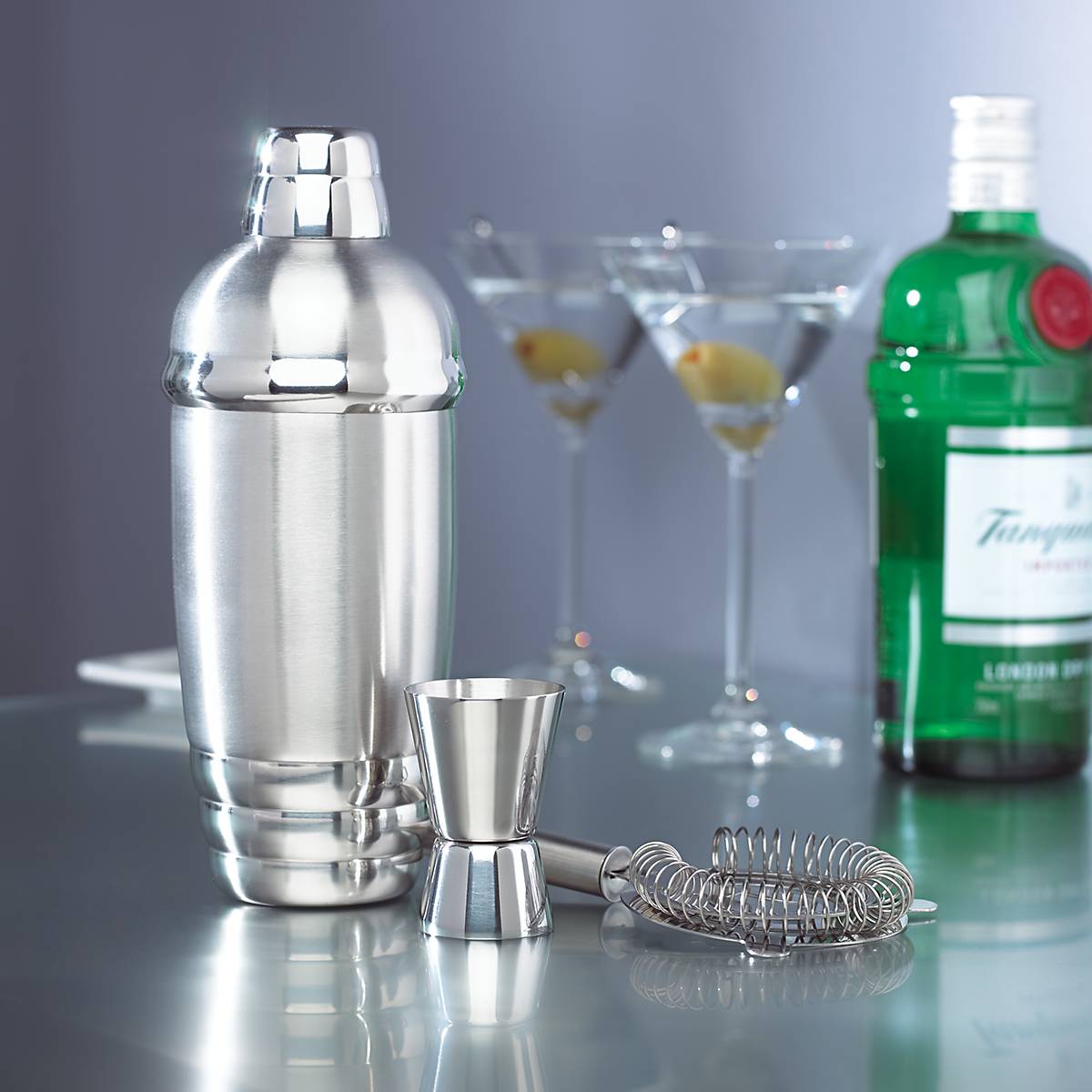 Tuscany Metal Shaker & Strainer Set - Image 3