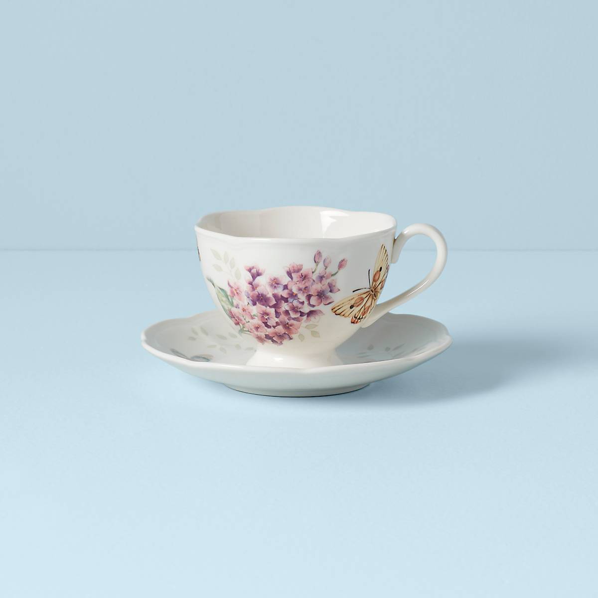 Butterfly Meadow Orange Sulphur Cup and Saucer