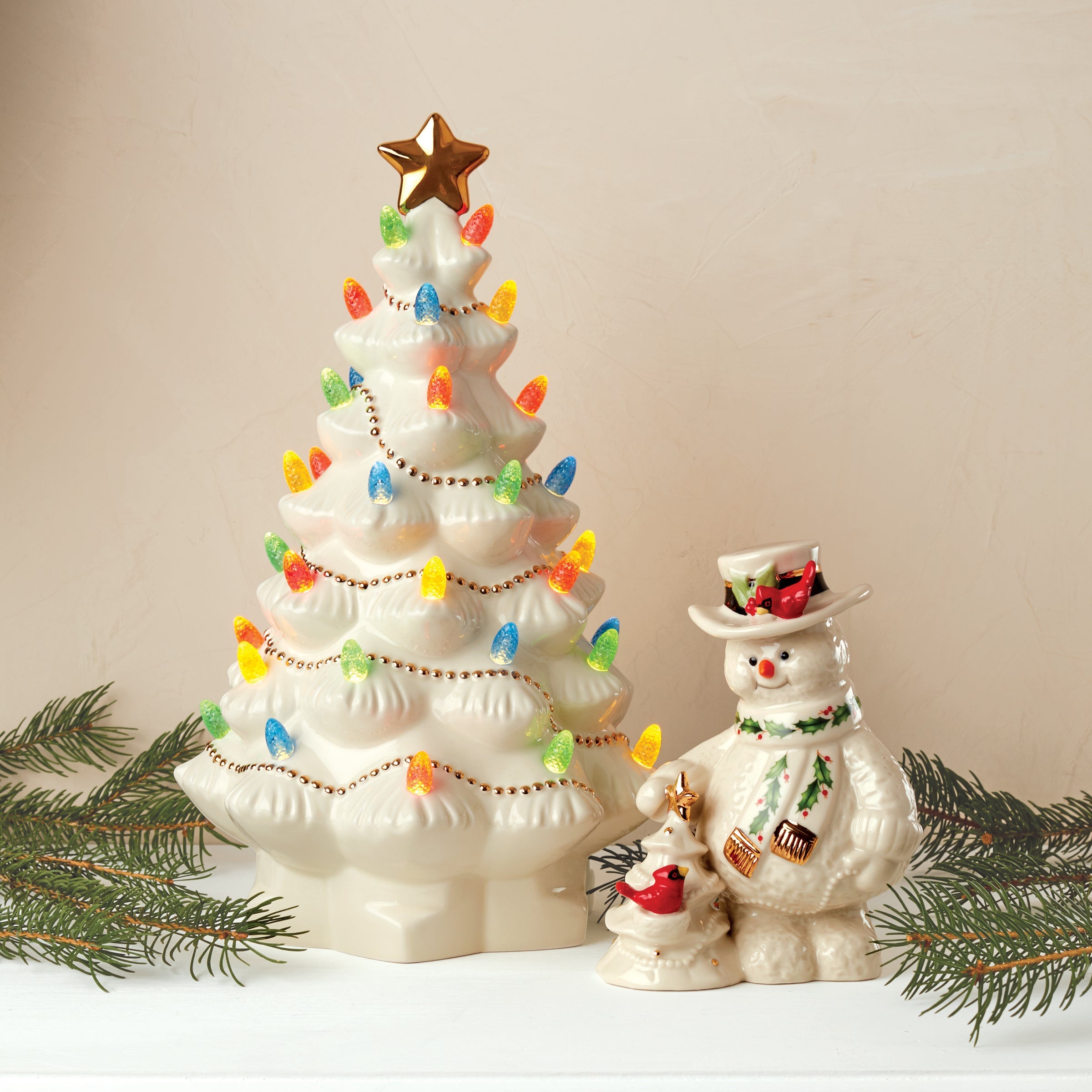 Treasured Traditions Ivory Lit Tree - Image 3