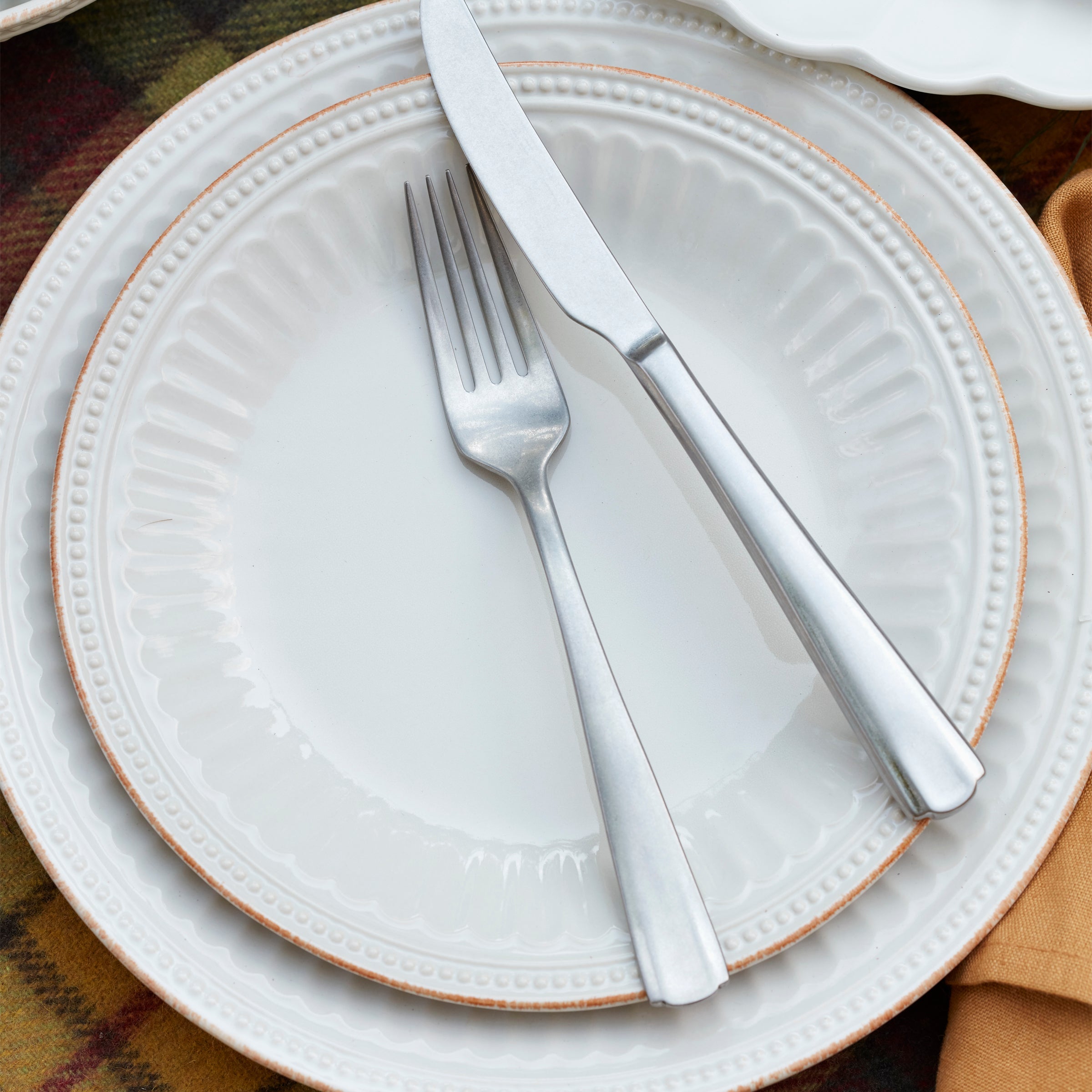 French Perle Groove 12-Piece Place Setting - Image 7