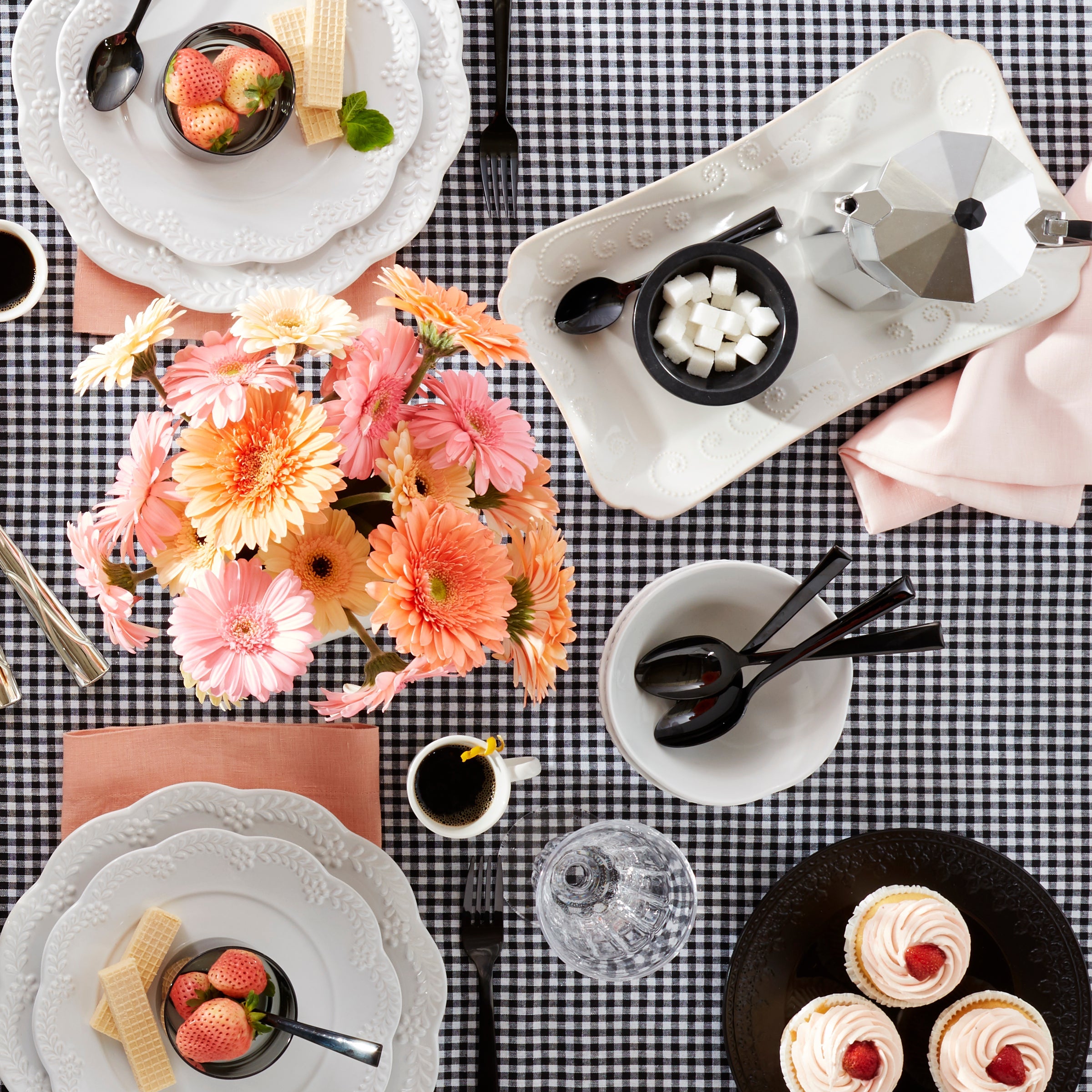 Chelse Muse Floral White 12-Piece Dinnerware Set - Image 5