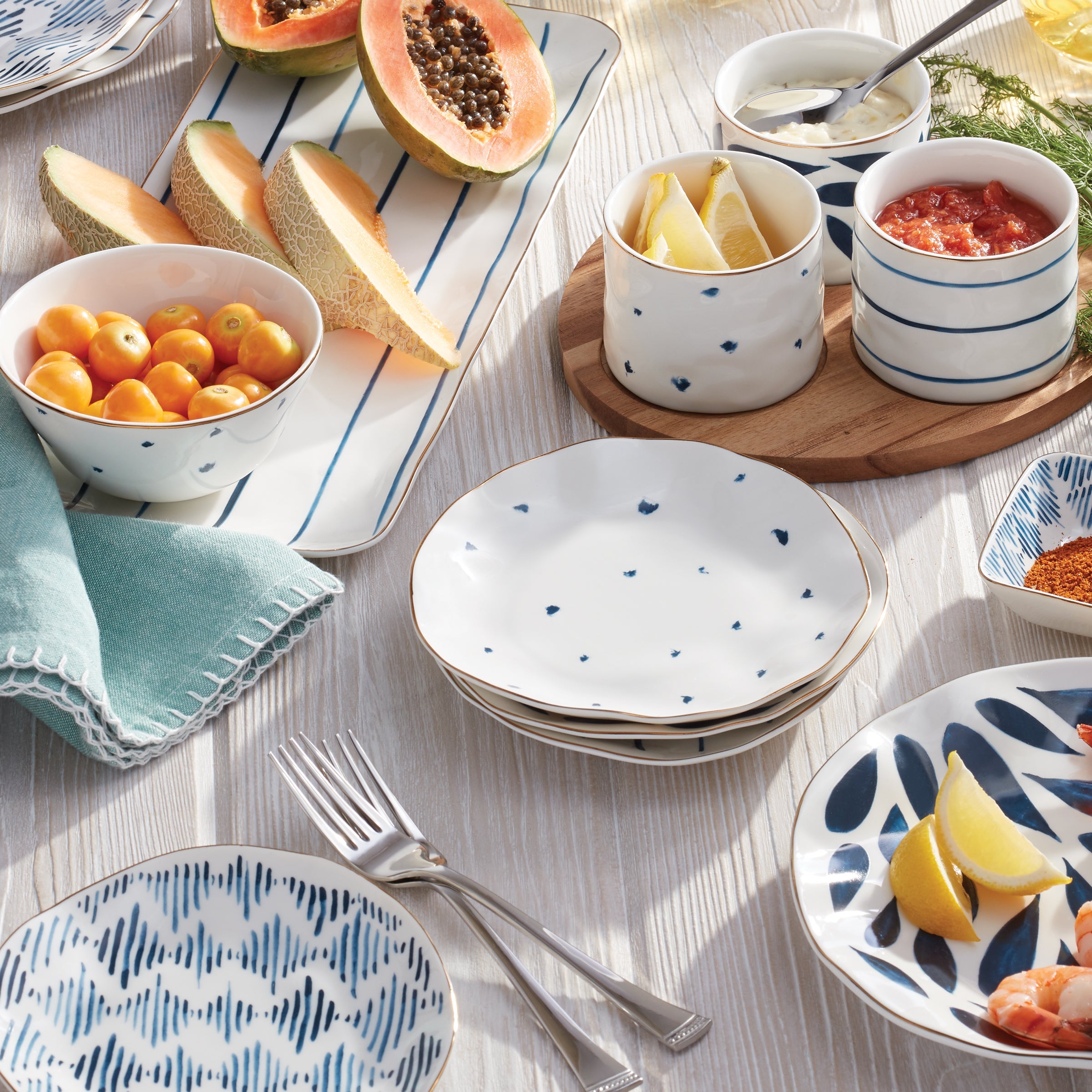 Blue Bay Tidbit Plates - Set of 4 - Image 5