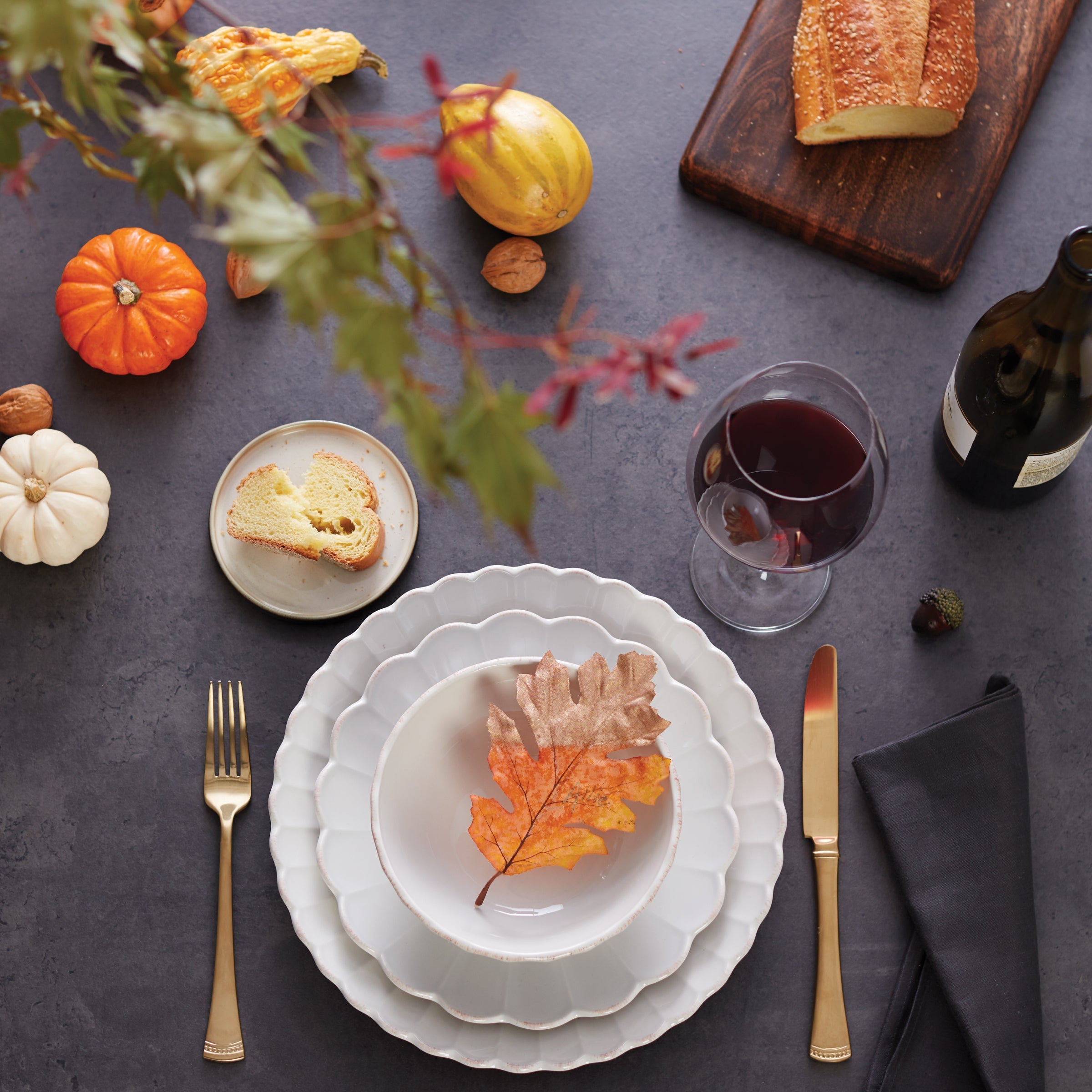 French Perle Scallop 4-Piece Place Setting - Image 14