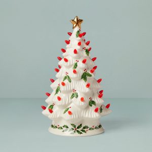 Treasured Traditions Red Bulbs Lit Tree