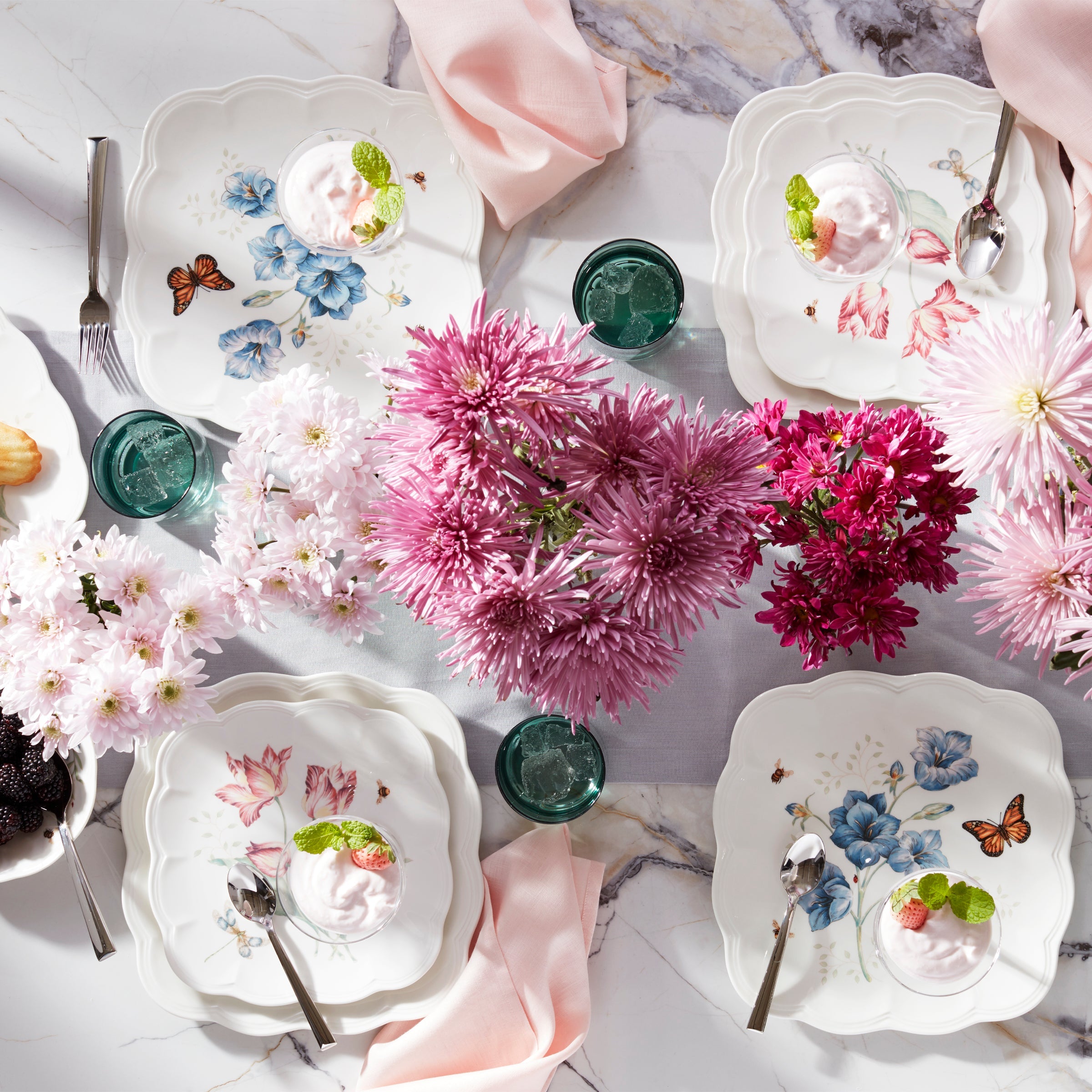Butterfly Meadow Square Accent Plates - Set of 4 - Image 4