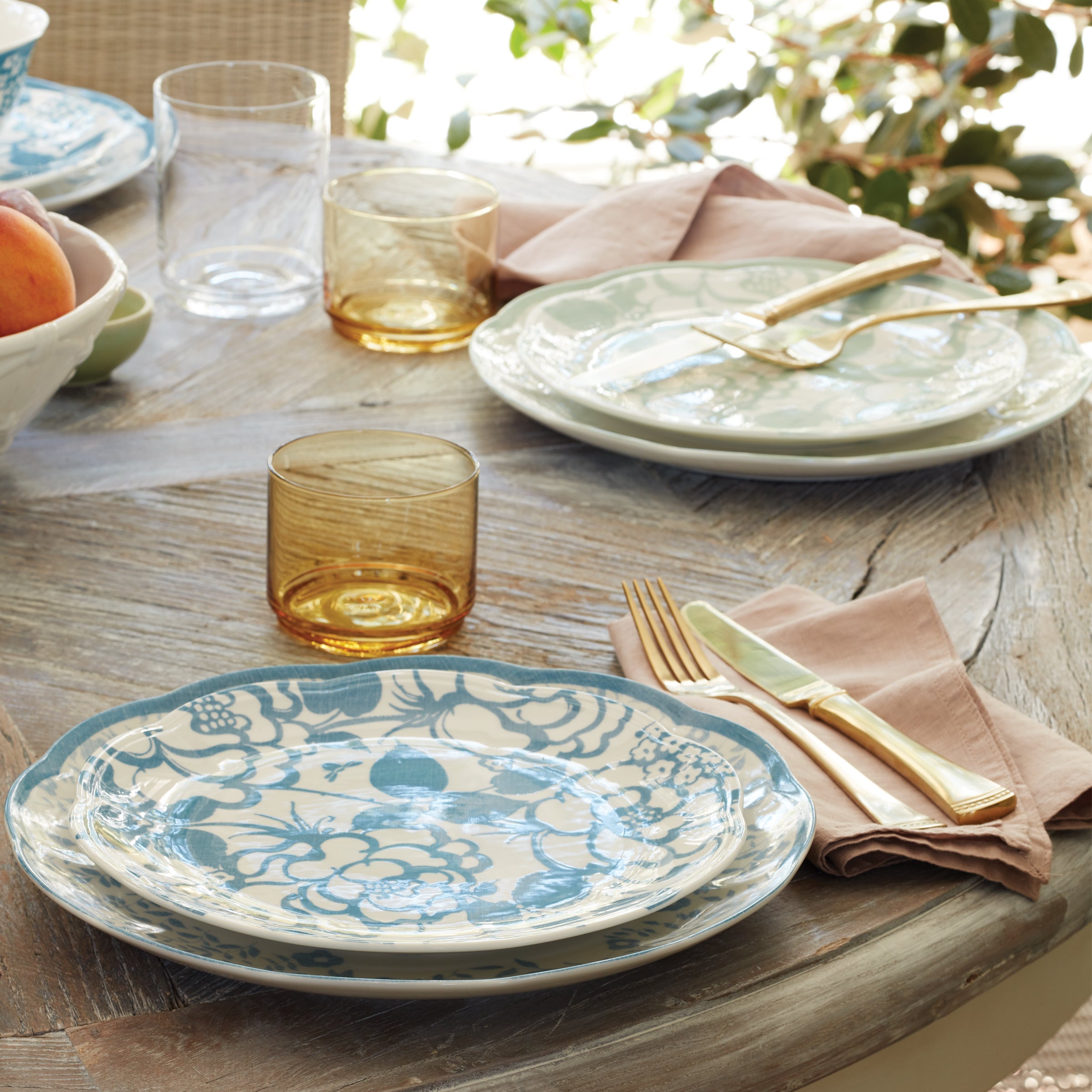 Butterfly Meadow Cottage Sage 12-Piece Dinnerware Set - Image 10