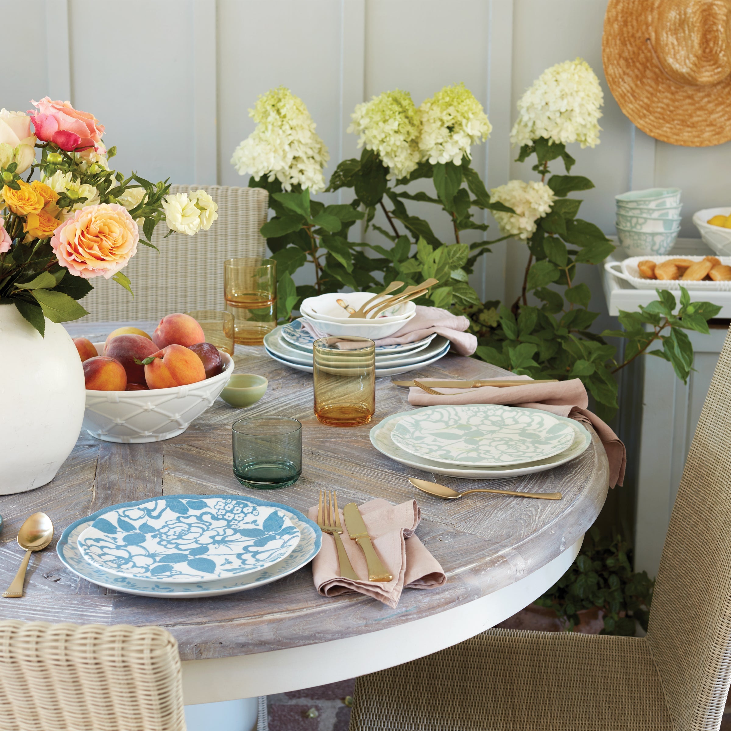 Butterfly Meadow Cottage Sage 12-Piece Dinnerware Set - Image 8