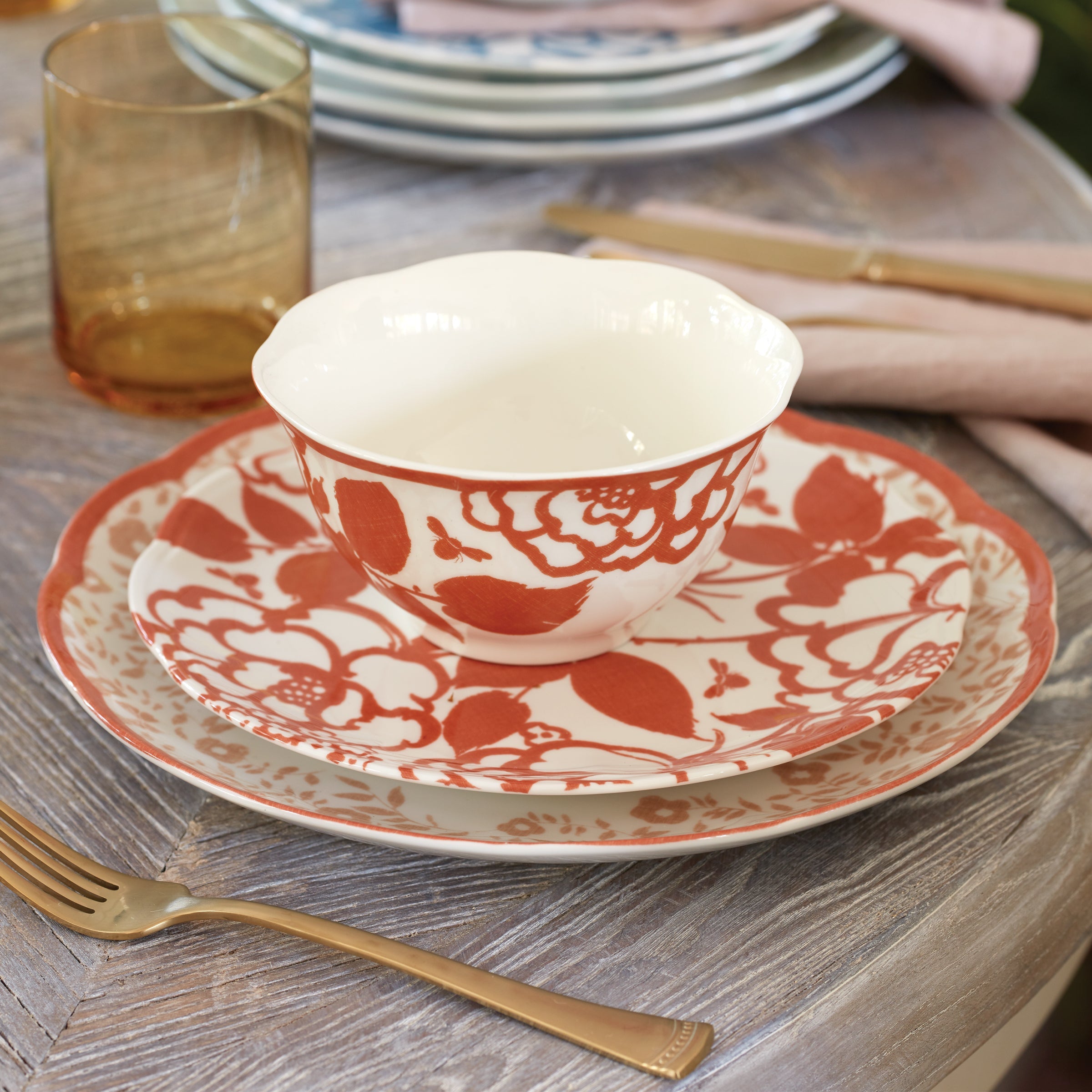 Butterfly Meadow Cottage Saffron Rice Bowls - Set of 4 - Image 3