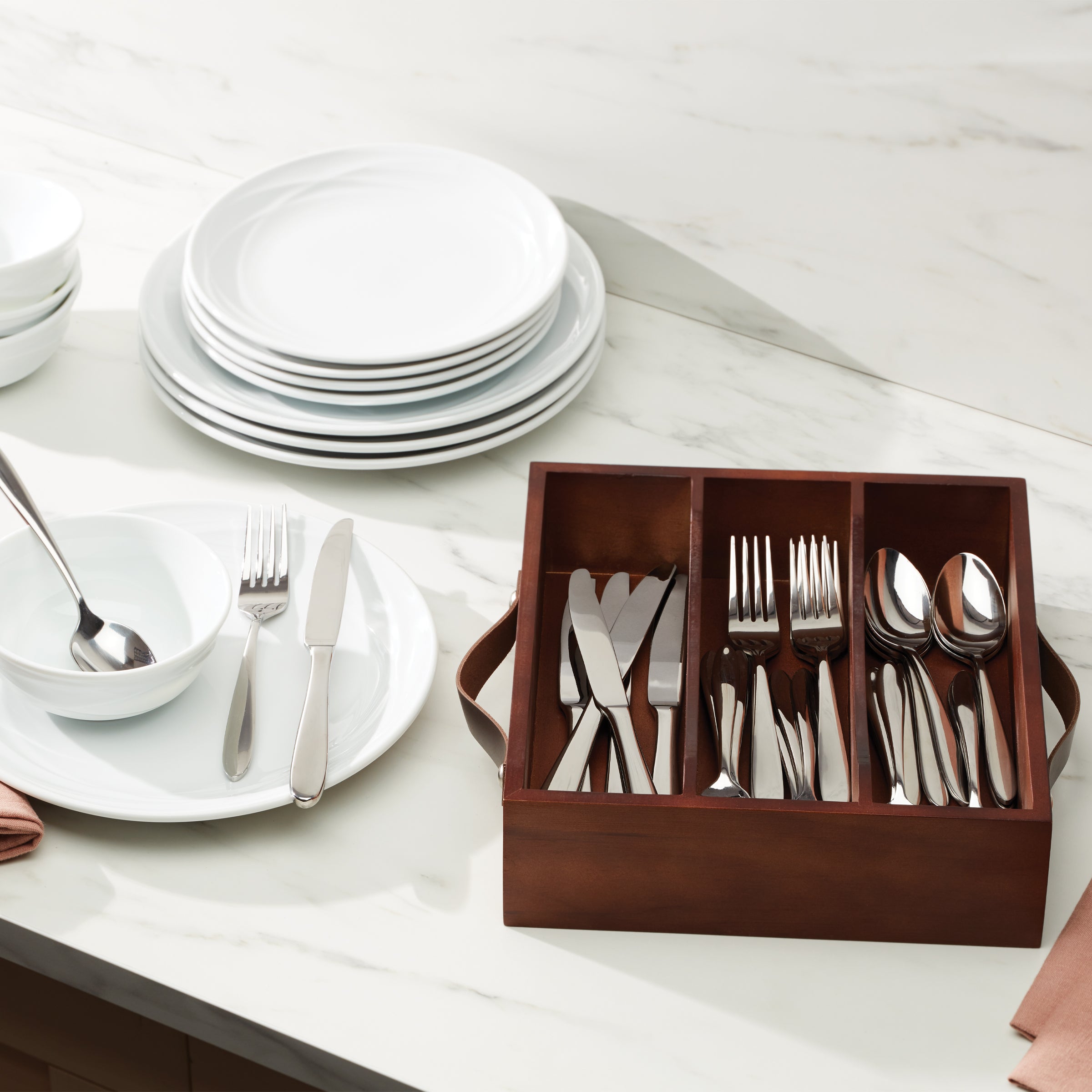 Mooncrest 30 Piece Flatware Set with Caddy - Image 2