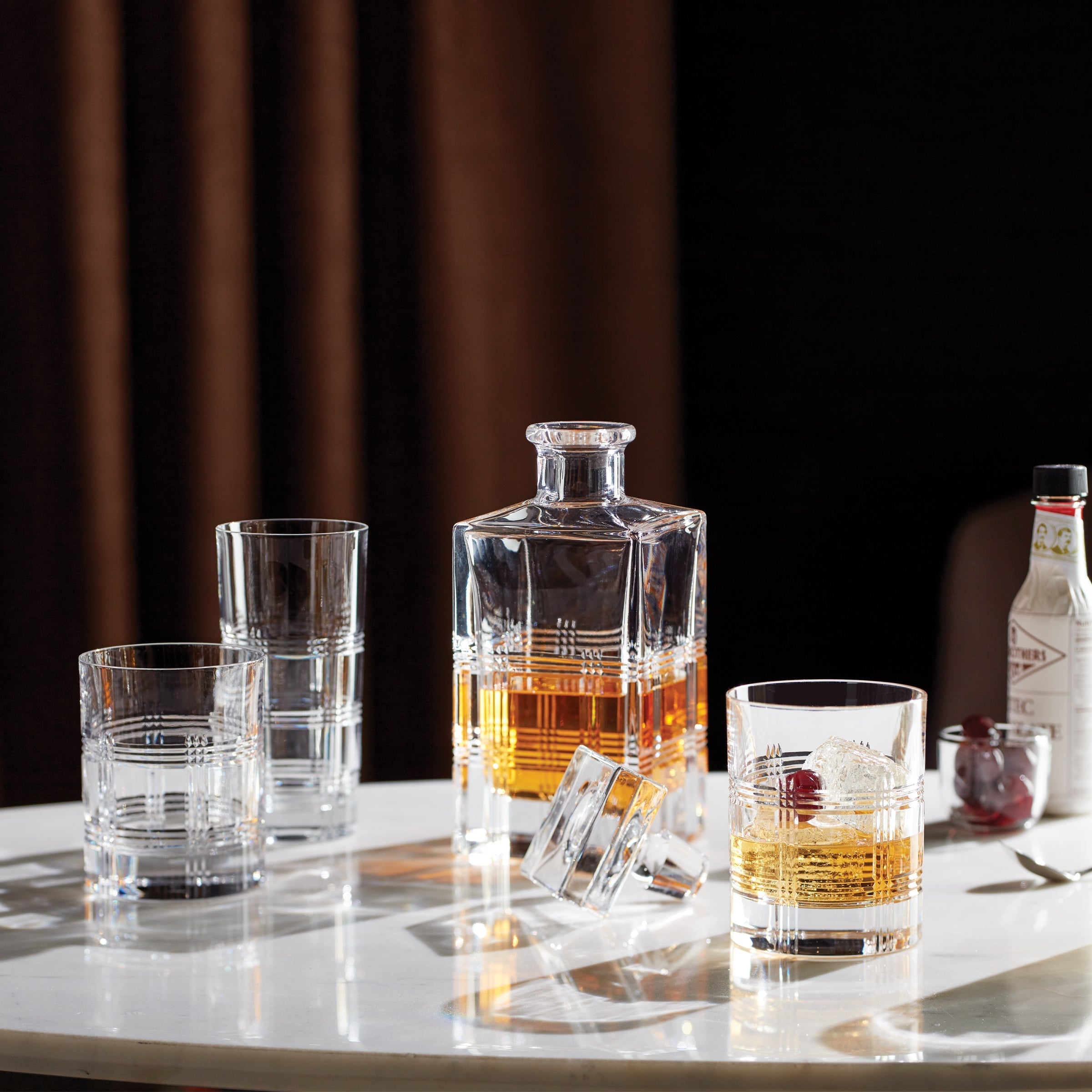 Hudson Crystal Double Old Fashion Glasses - Set Of 4 - Image 2