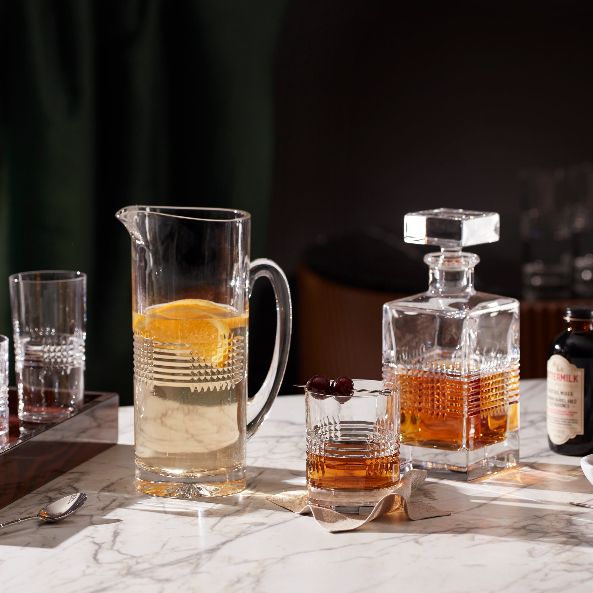 Sloane Crystal Double Old Fashion Glasses - Set Of 4 - Image 3