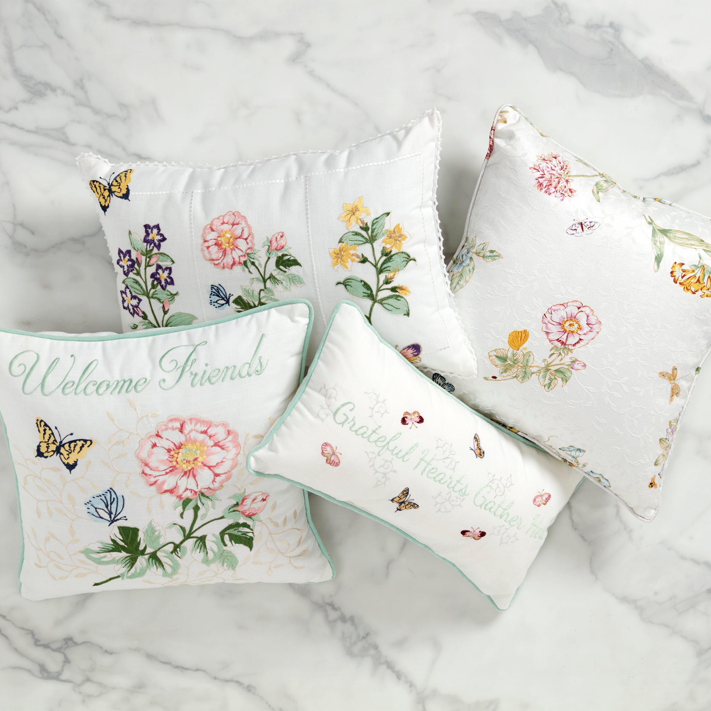 Butterfly Meadow Floral Study Pillow 14X20 - Image 4