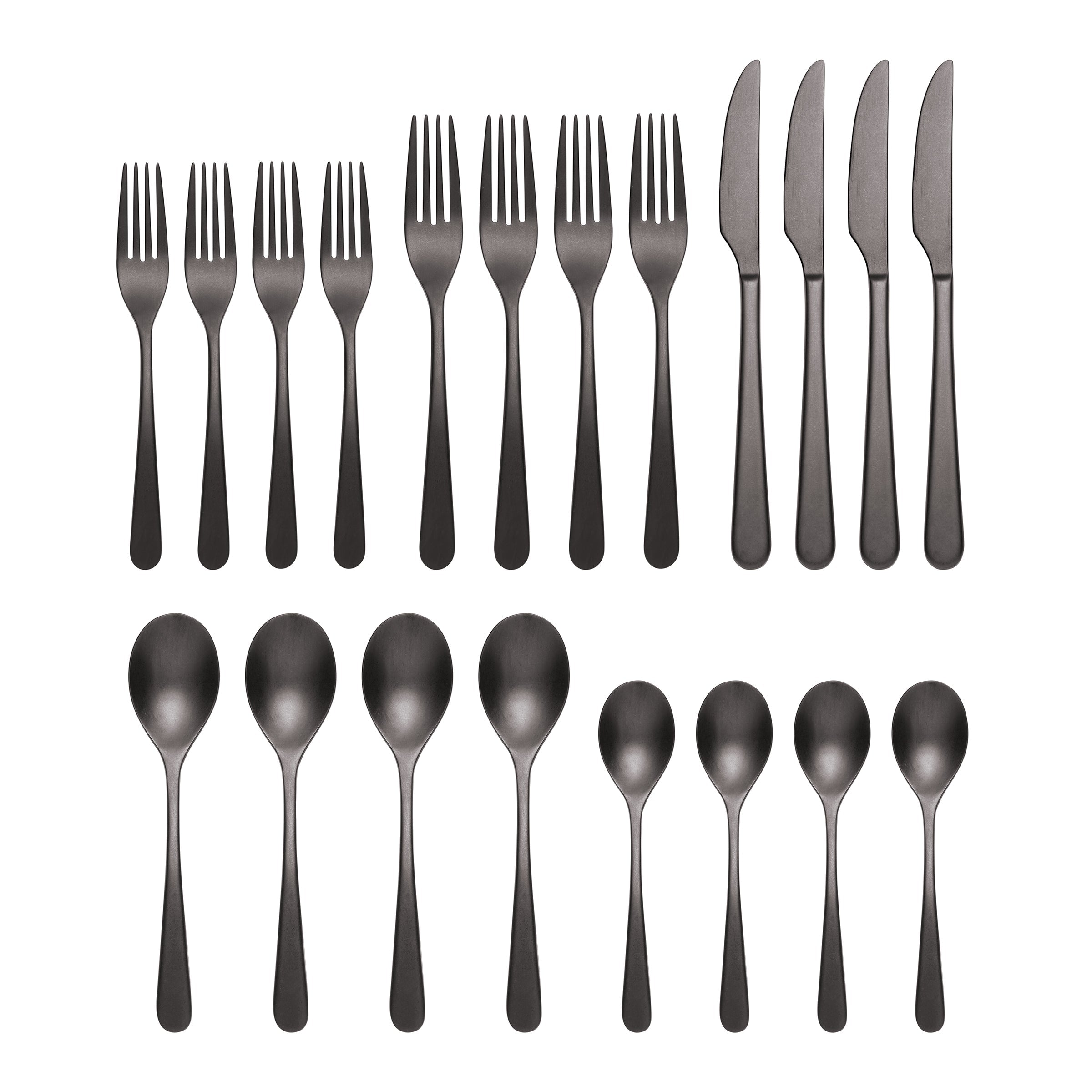 Kenbrook Black Vintage 20 Piece Flatware Set - Image 3