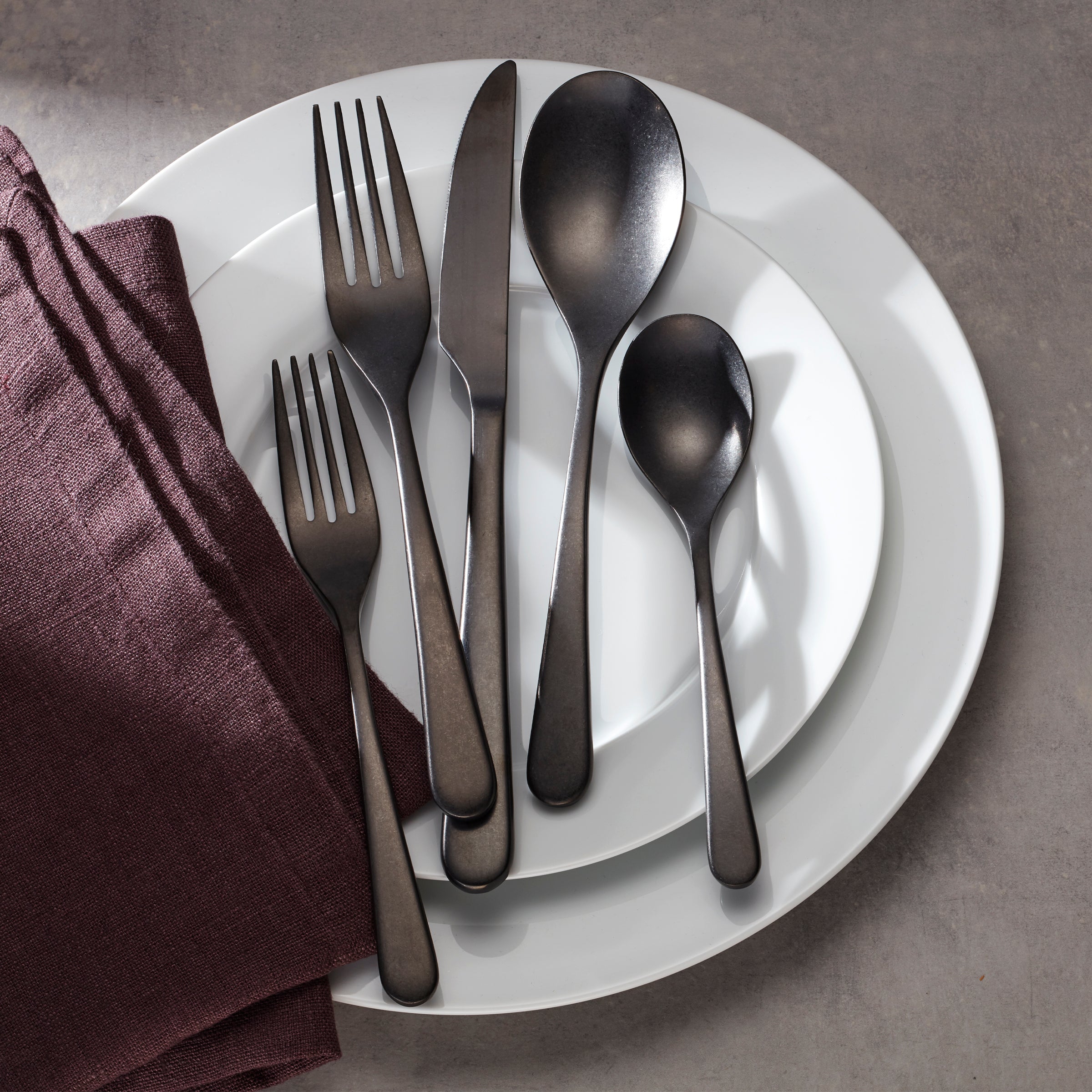 Kenbrook Black Vintage 20 Piece Flatware Set - Image 2