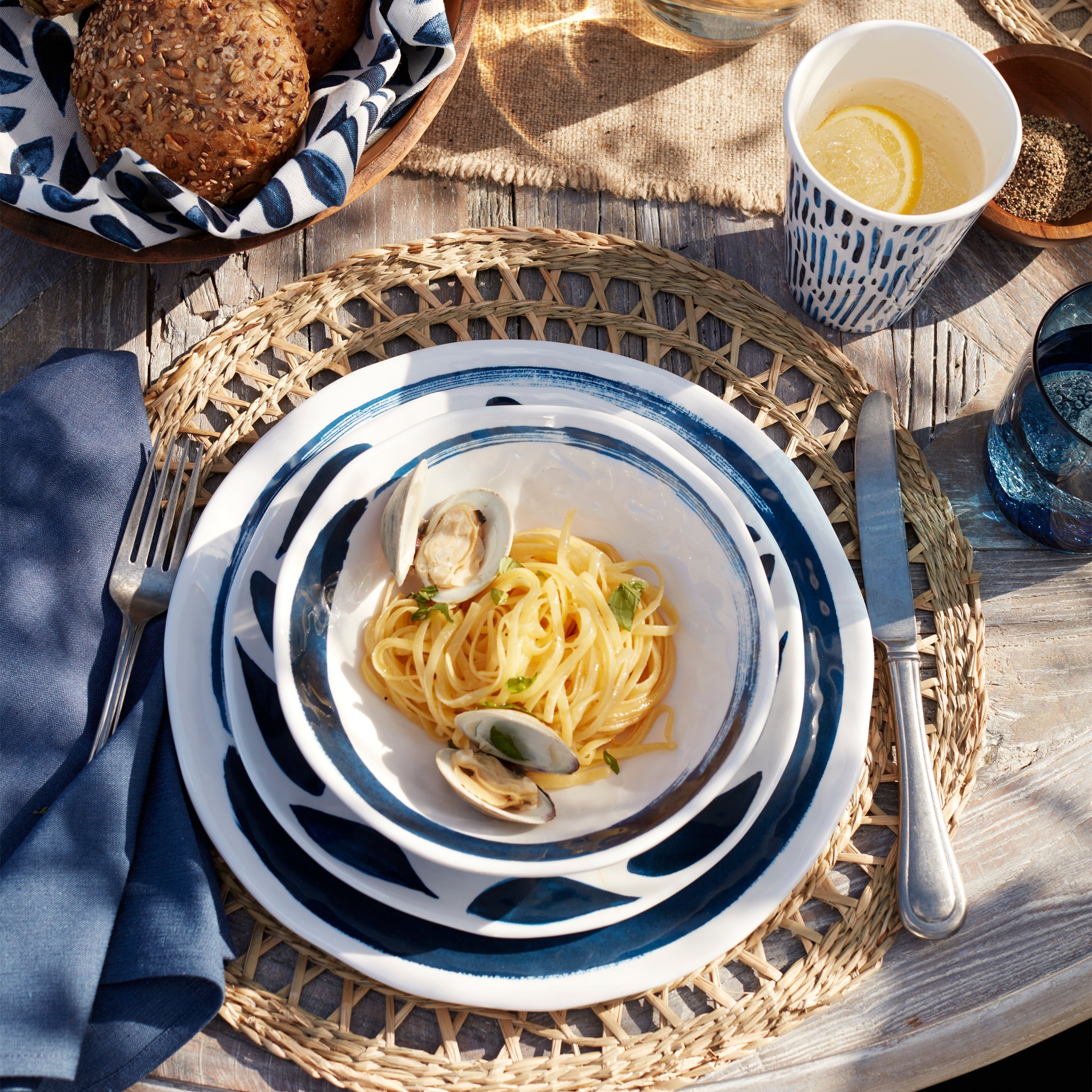 Blue Bay Melamine Dinner Plates - Set of 4 - Image 6