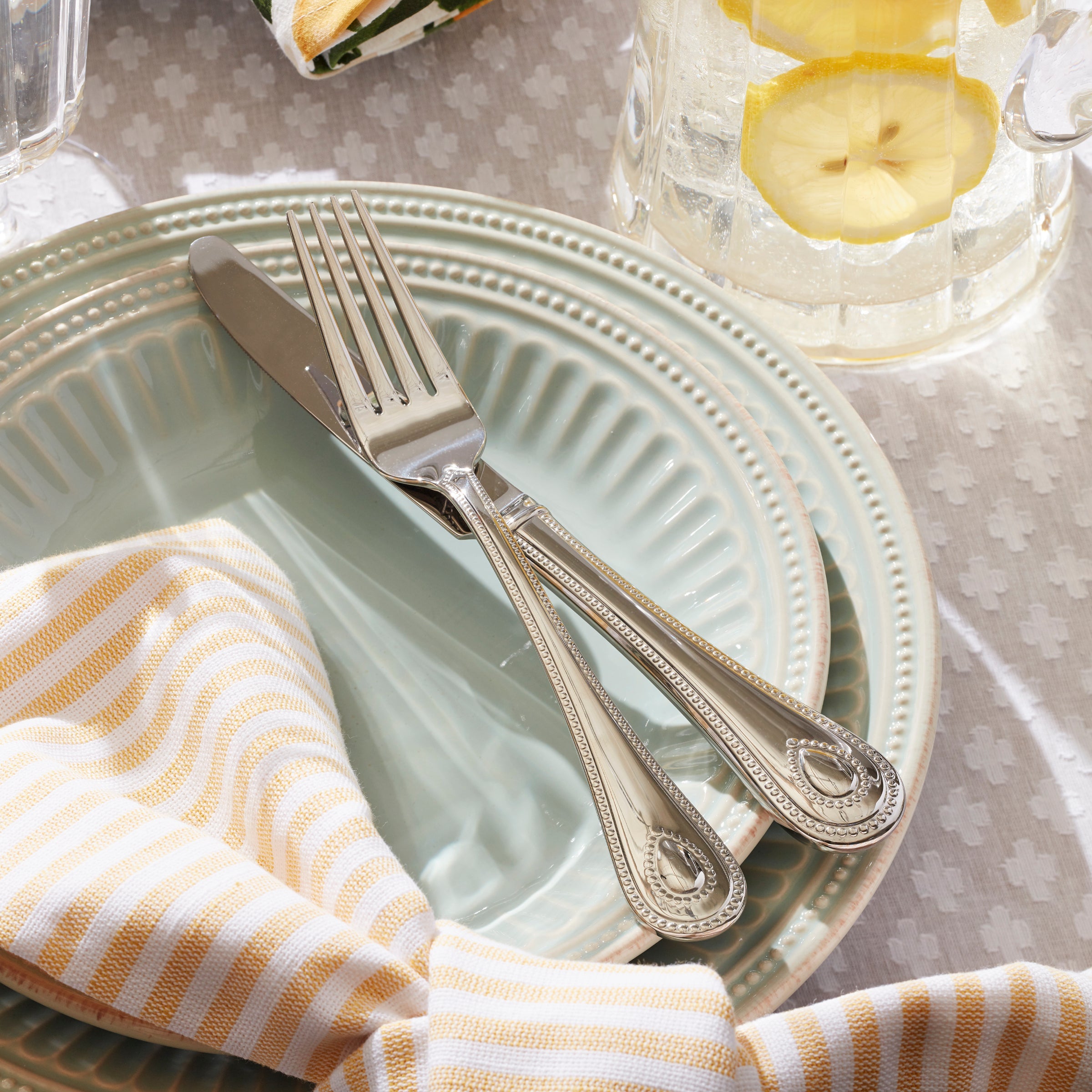 French Perle 65 Piece Flatware Set - Image 4