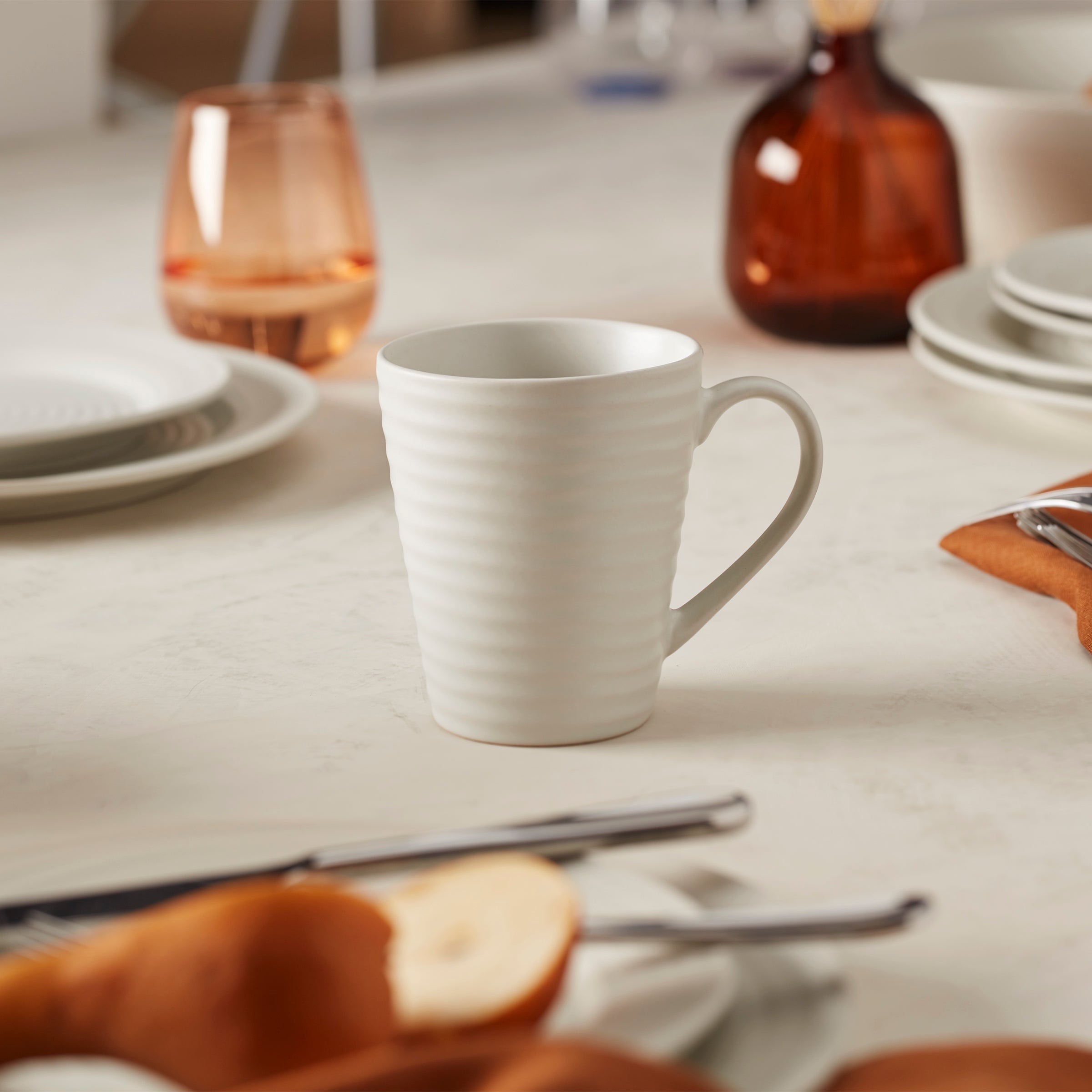 Ridge White Mugs - Set of 4 - Image 2