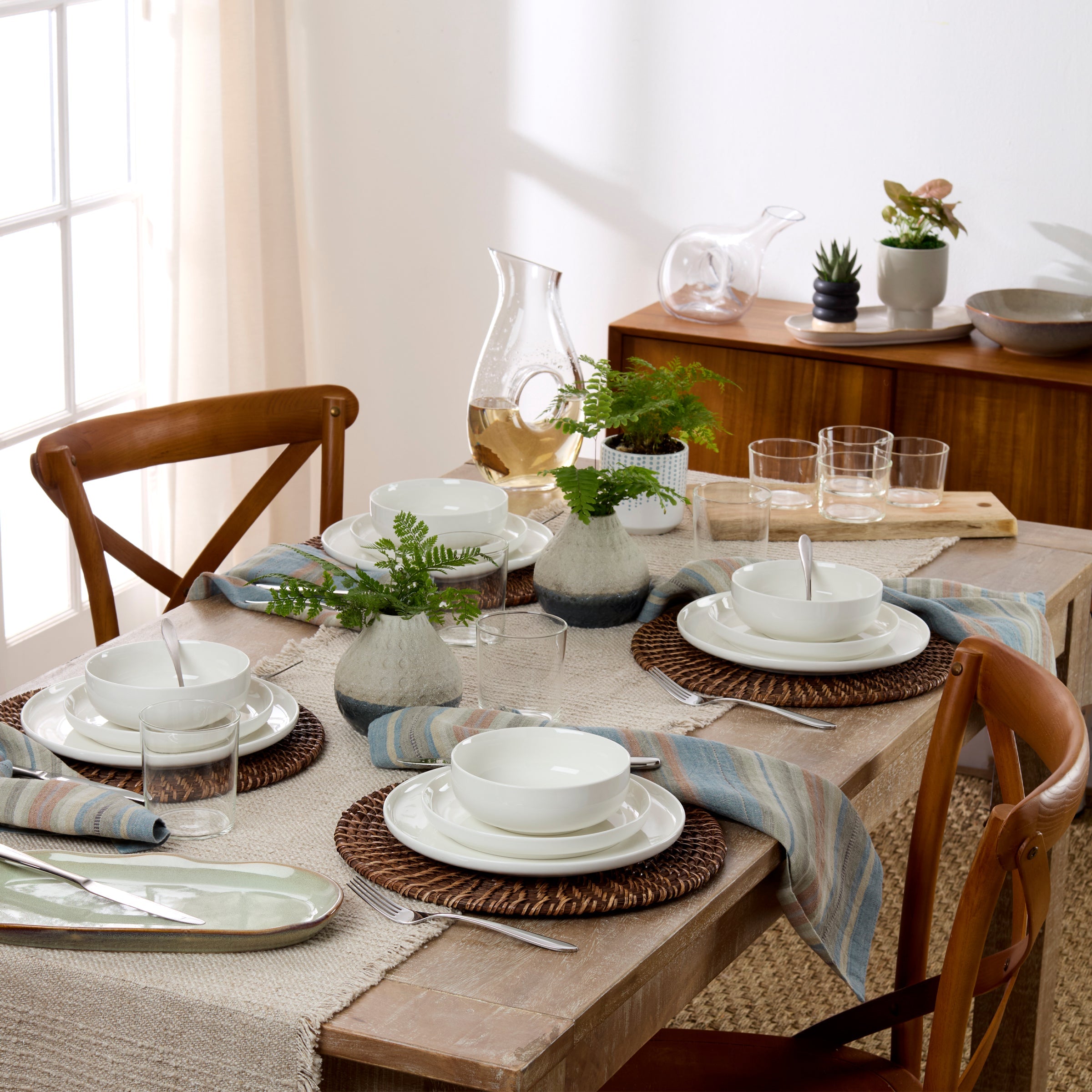 24 Seven White 12-Piece Dinnerware Set - Image 2