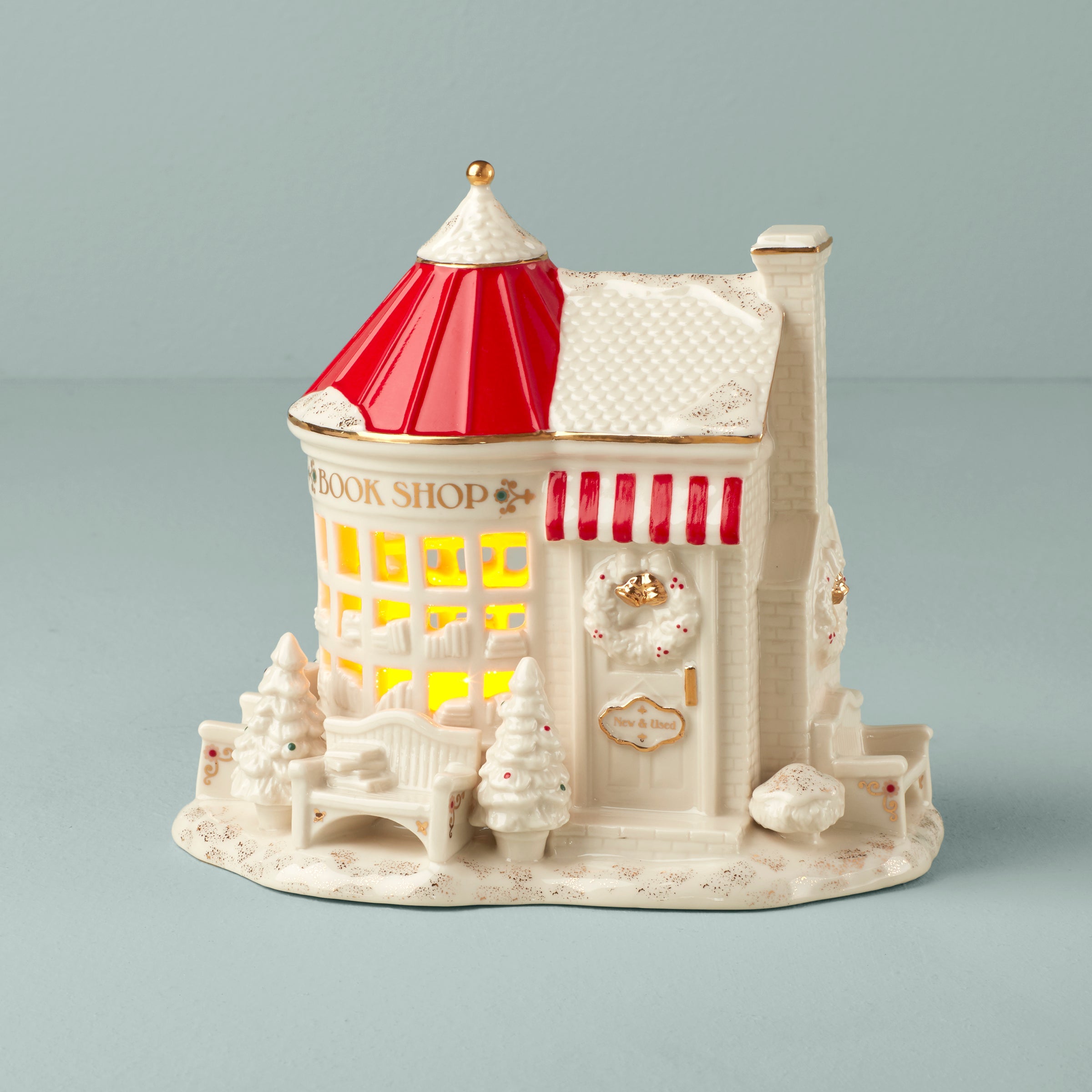 Mistletoe Park Book Store Figurine - Image 2