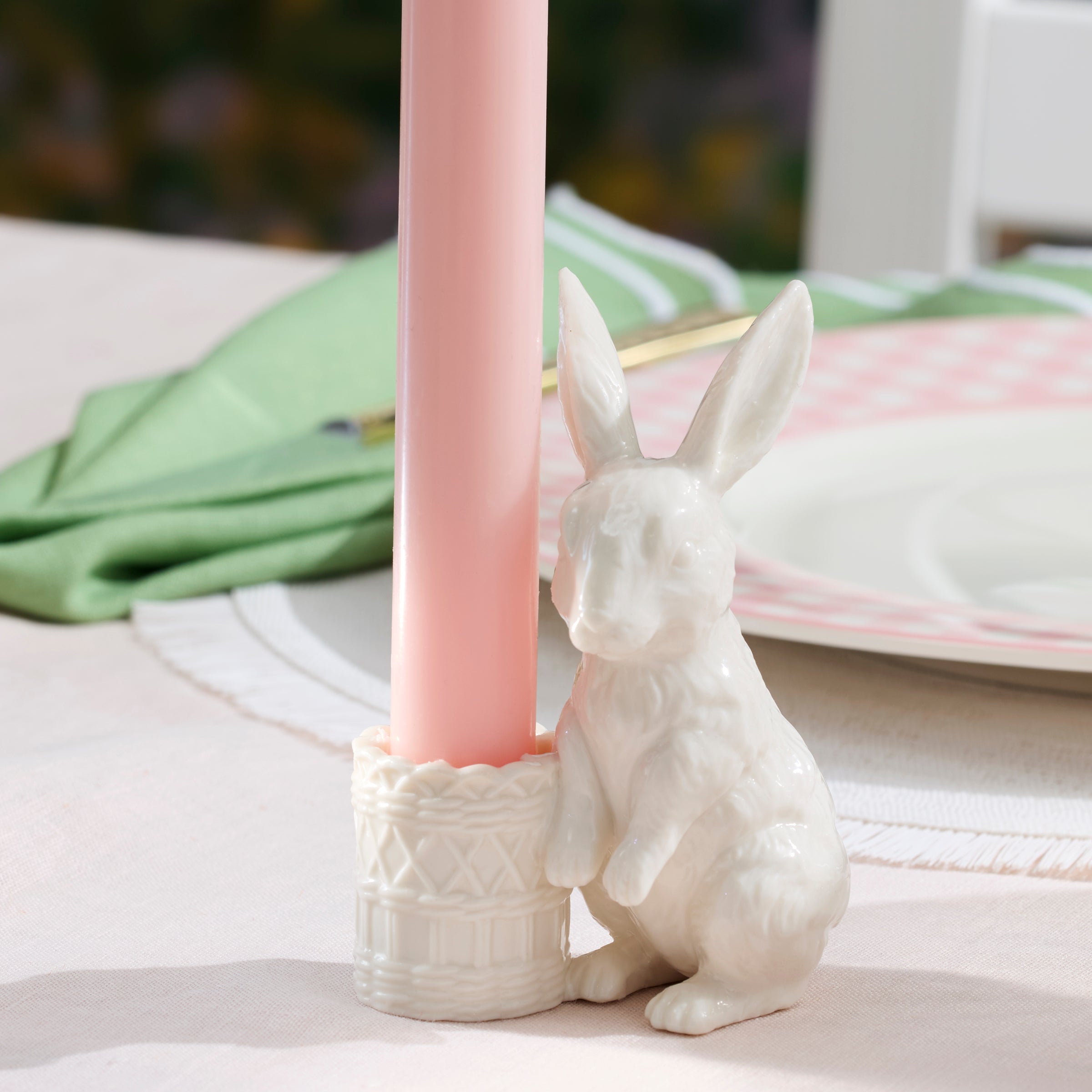 Wicker Creek Bunny Candle Holders - Set of 2 - Image 3