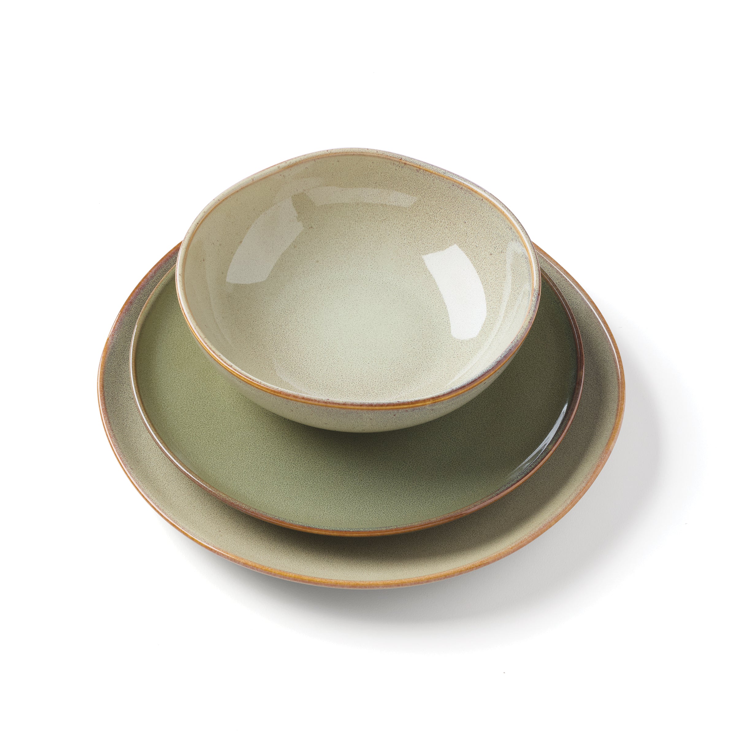 Organic Shades Sage 12-Piece Dinnerware Set - Image 6