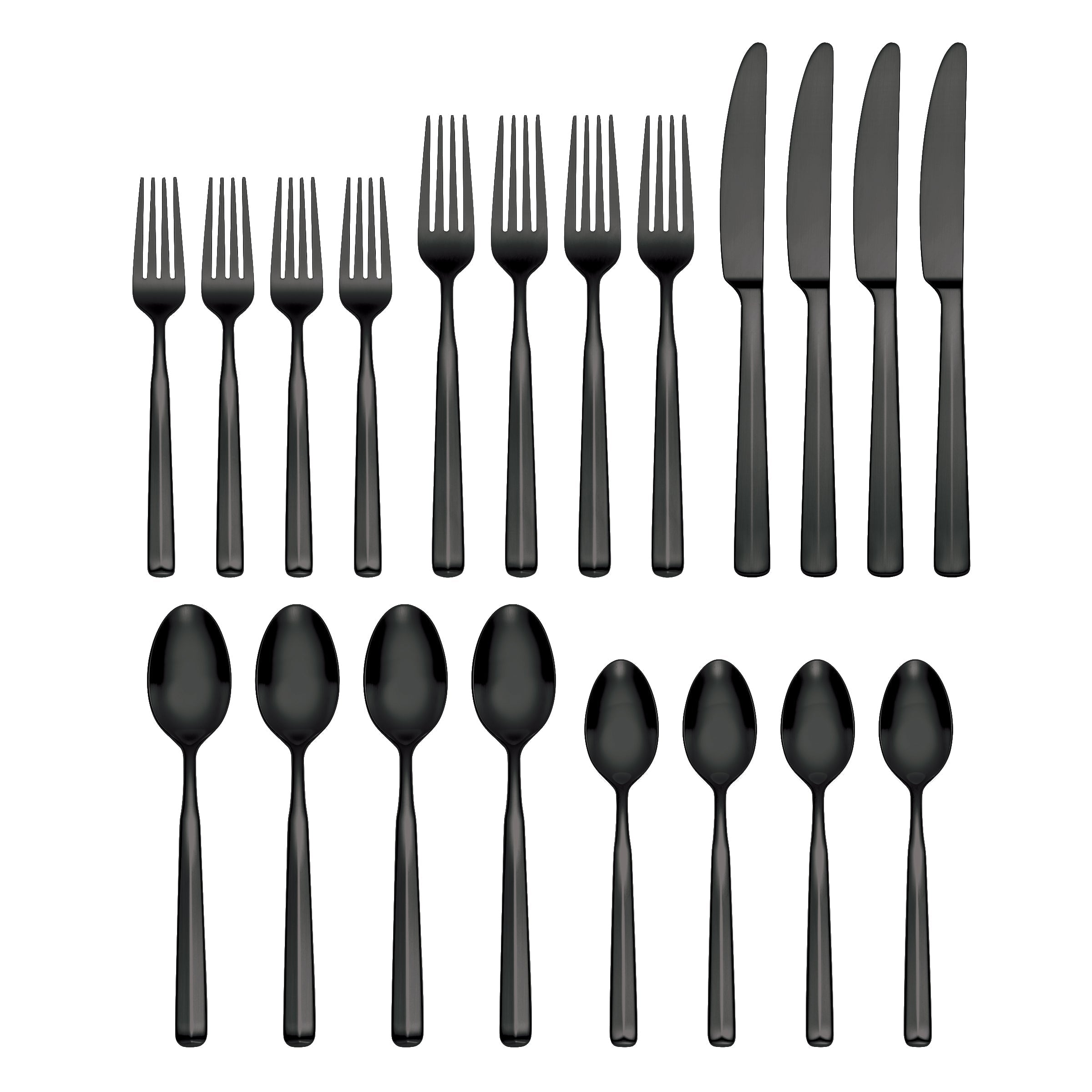 Ryder Black Satin 20 Piece Flatware Set - Image 2