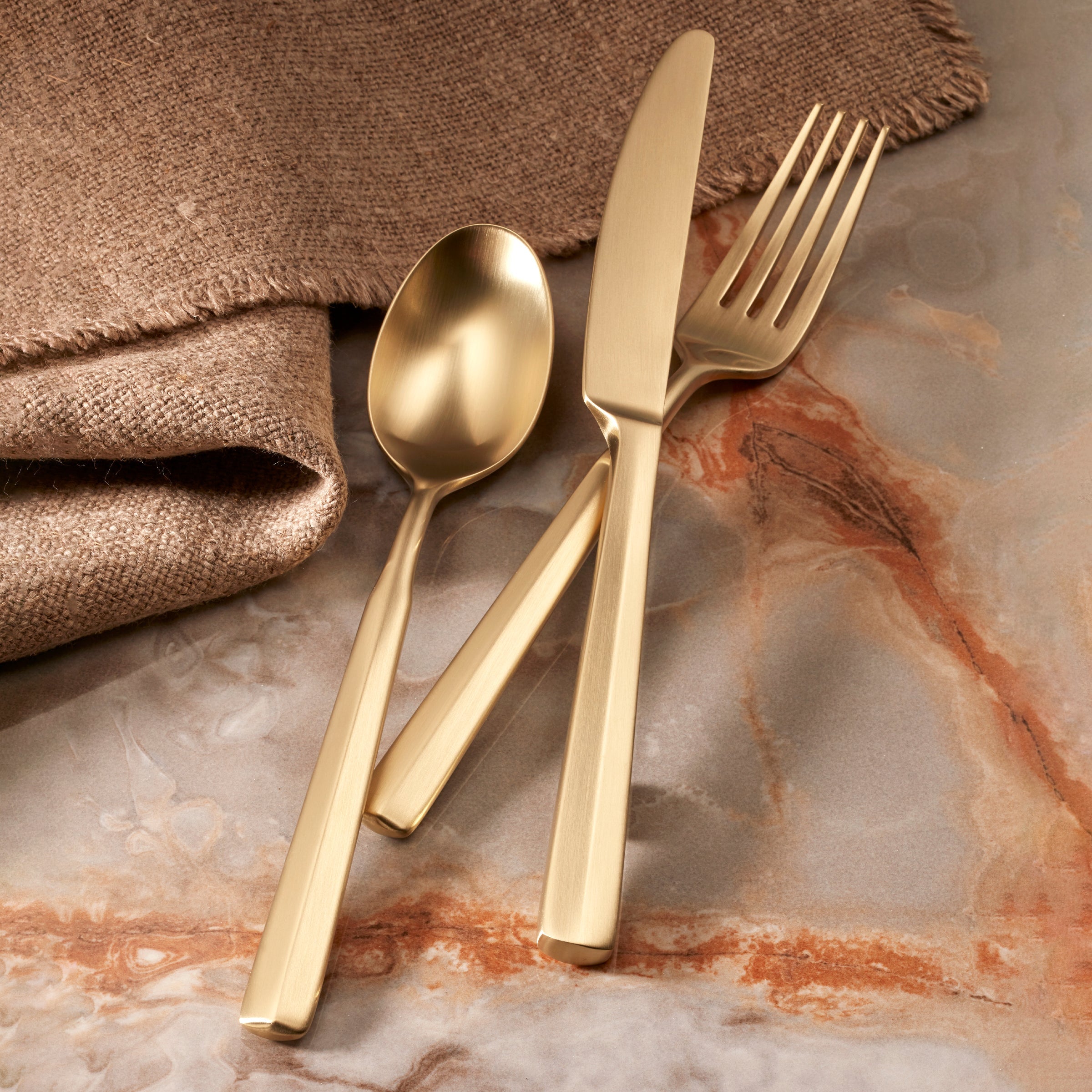 Ryder Champagne Satin 20 Piece Flatware Set - Image 2