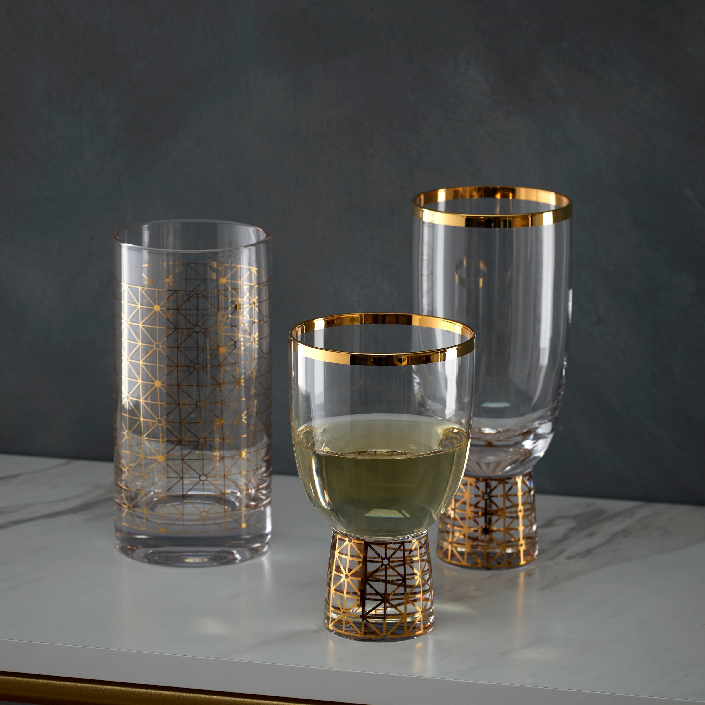 Tuscany Classics Gold Dust Highball Glasses - Set Of 4 - Image 4