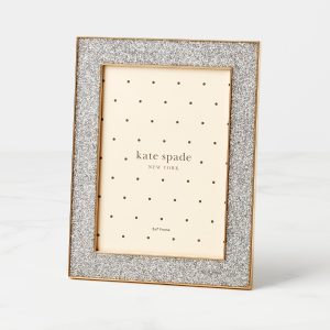 Sitting Pretty 5 X 7 Silver Glitter Frame