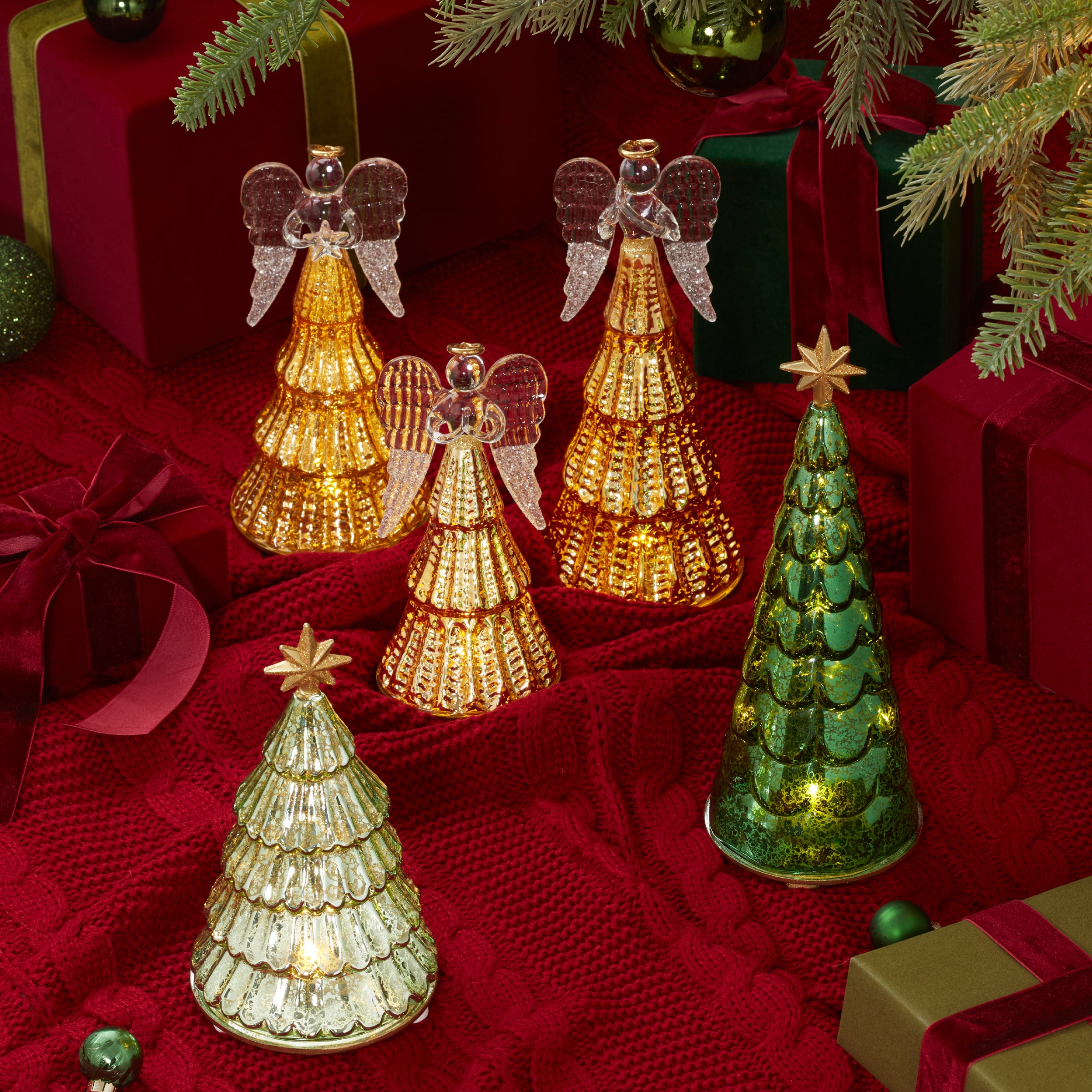 Radiant Light Lit Angel Figurines 3-Piece Set - Image 3