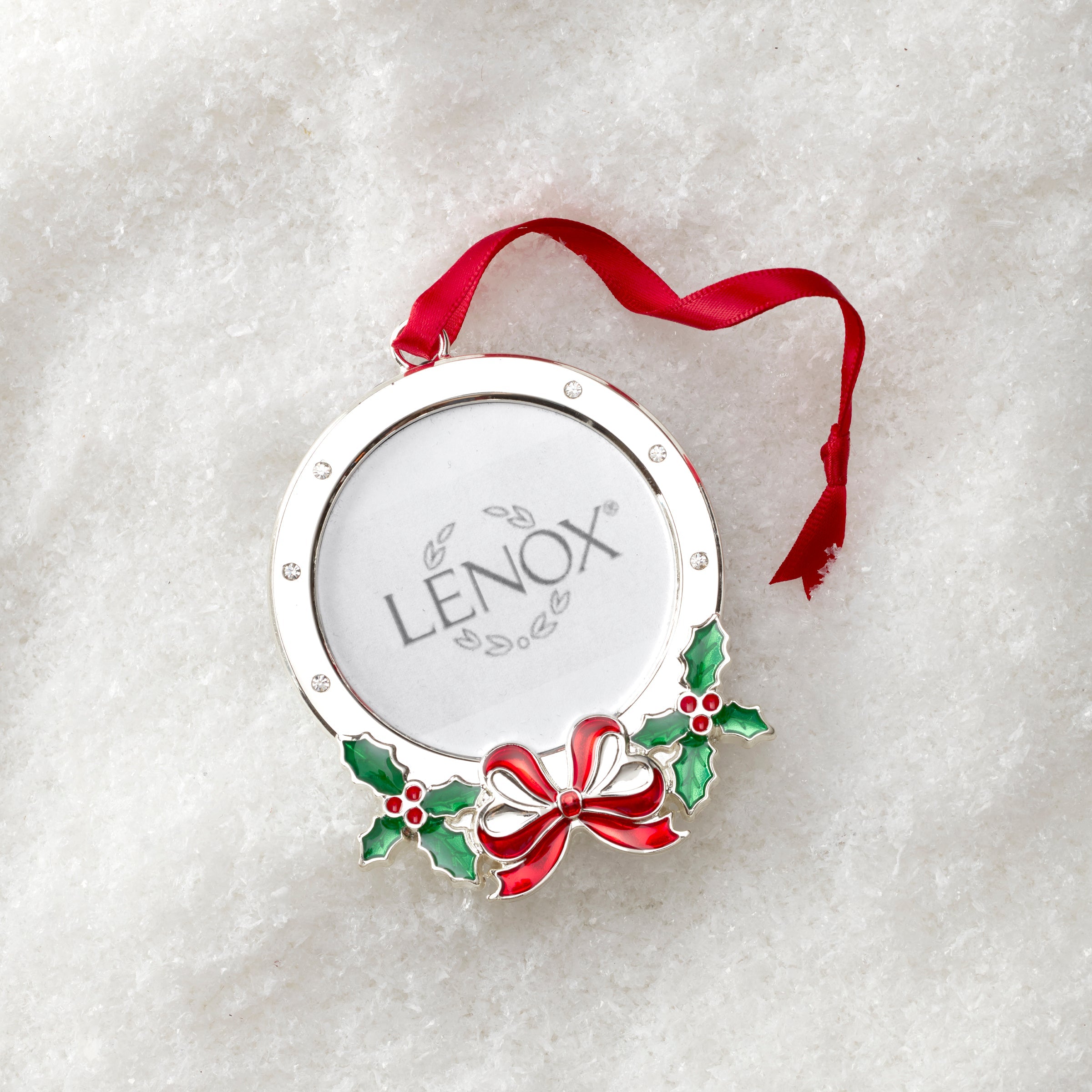 Holly Frame Silverplate Ornament - Image 2