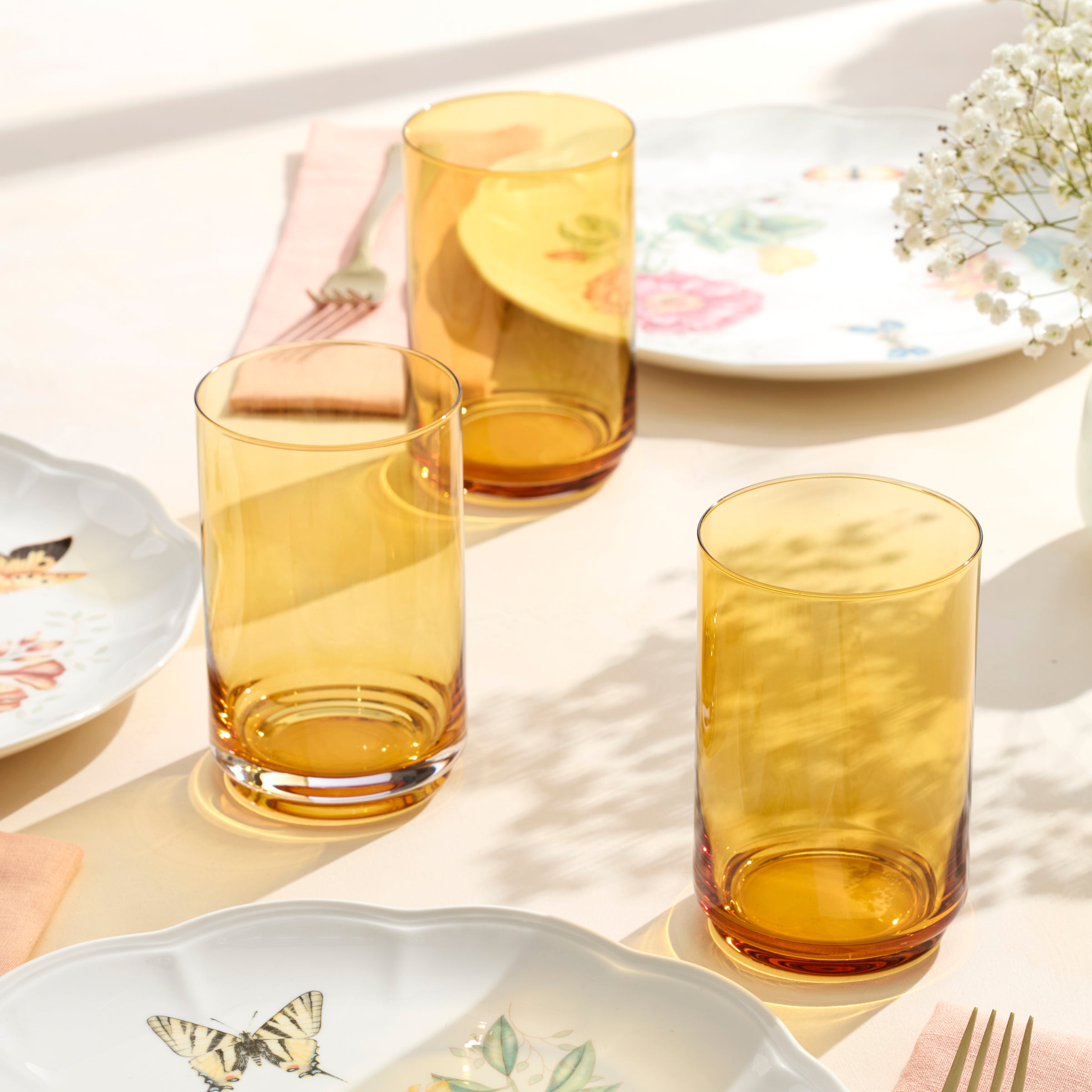 Tuscany Classics Stackable Amber Coolers - Set Of 4 - Image 4
