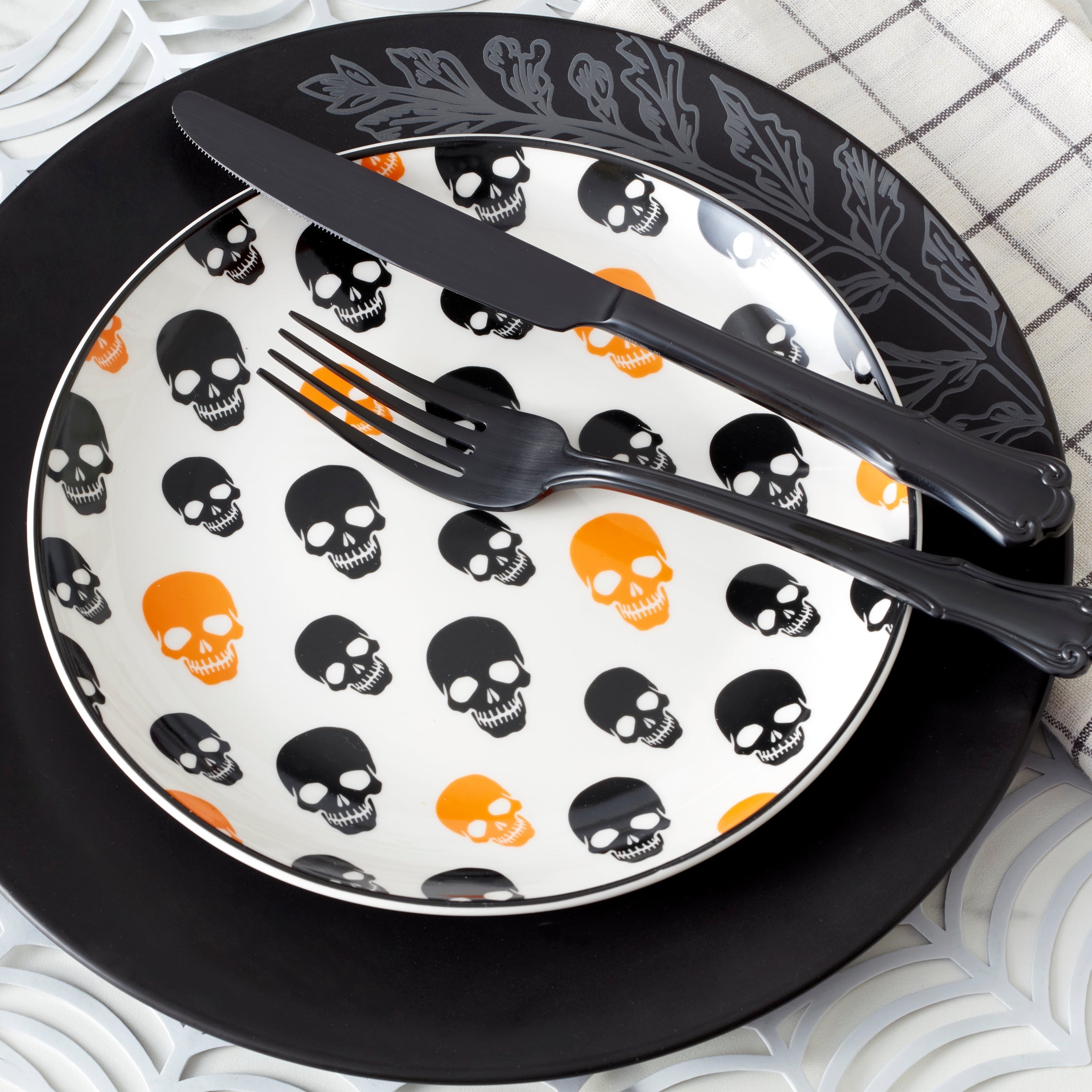 Roseto Charcoal 12-Piece Dinnerware Set - Image 6