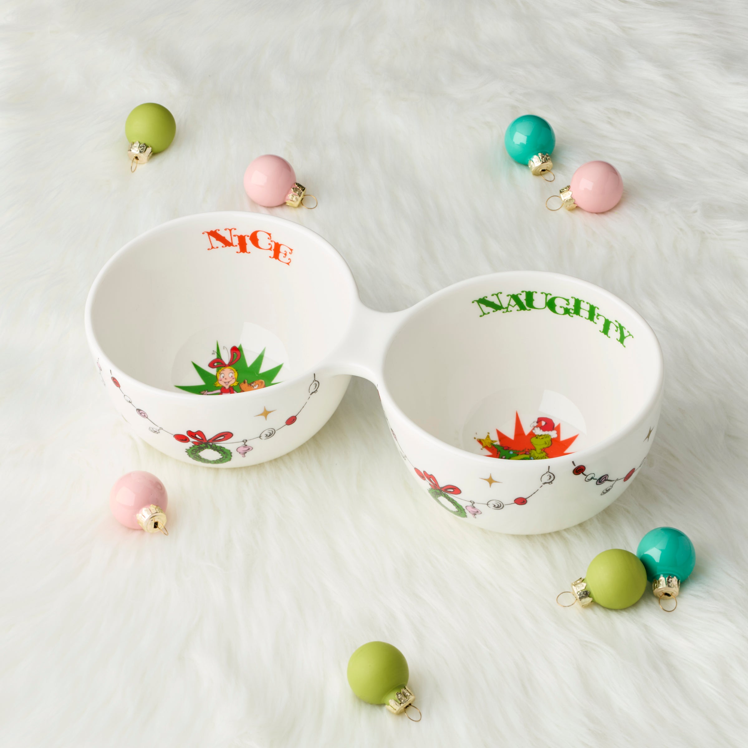 Merry Grinchmas Naughty or Nice Double Dip Bowl - Image 4