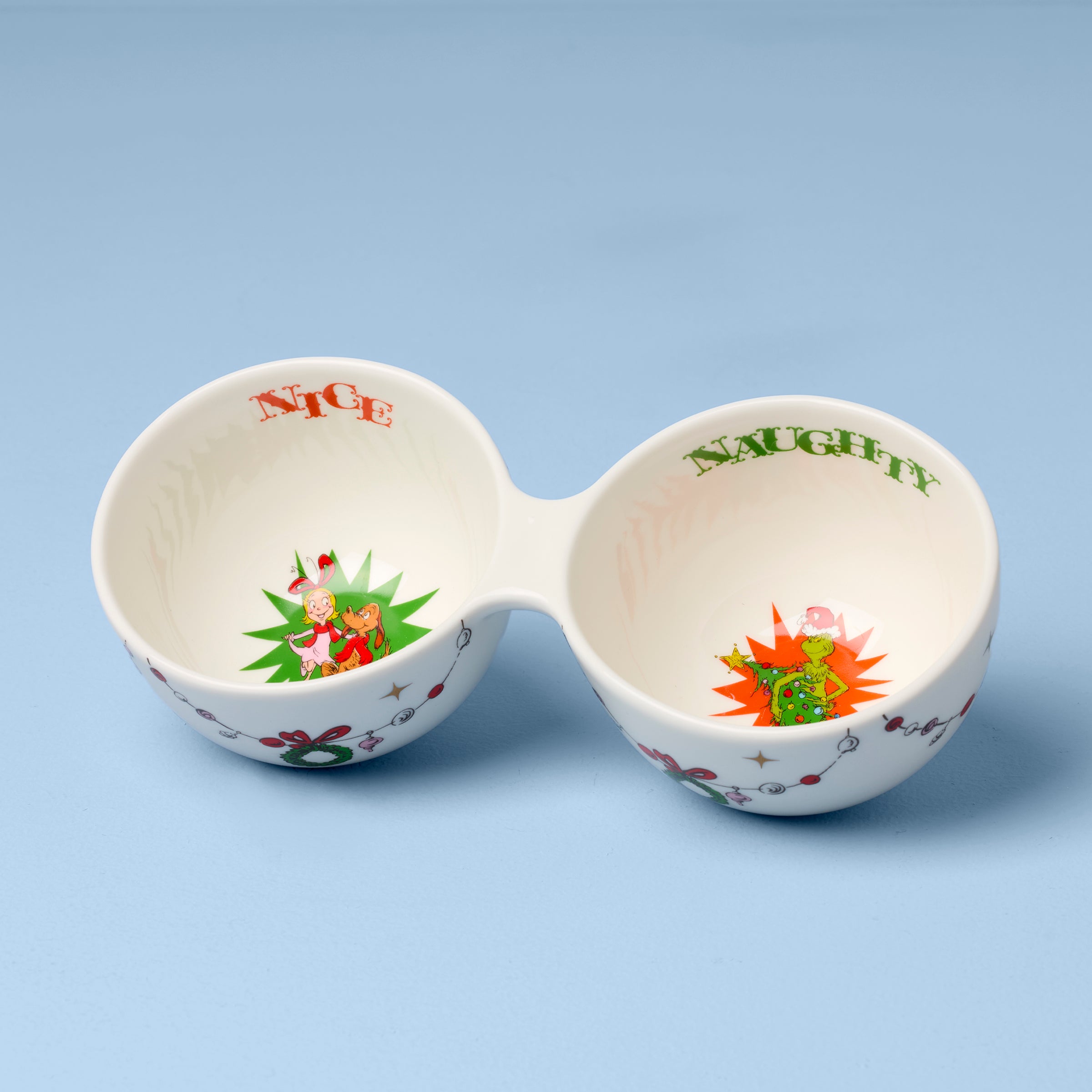 Merry Grinchmas Naughty or Nice Double Dip Bowl - Image 2