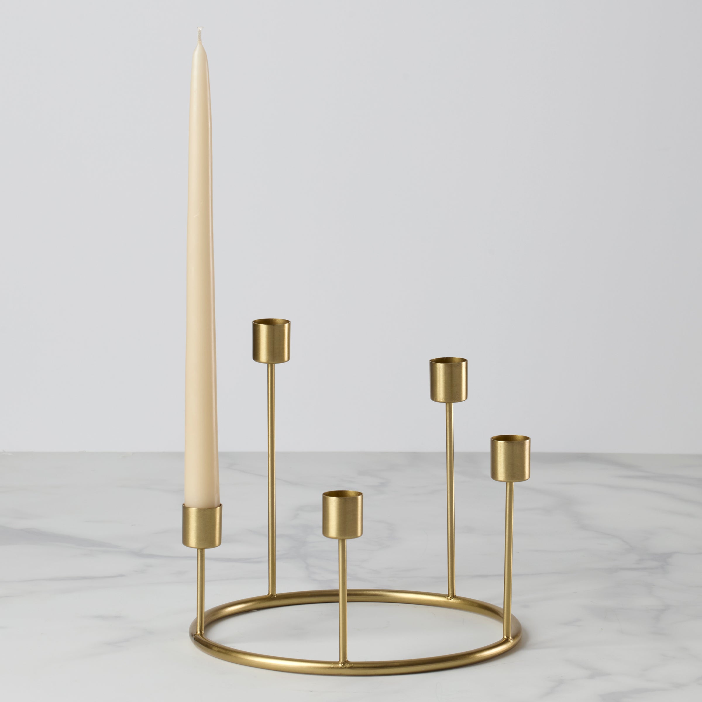 Kent Small Gold Candlestick Wreath - Image 2