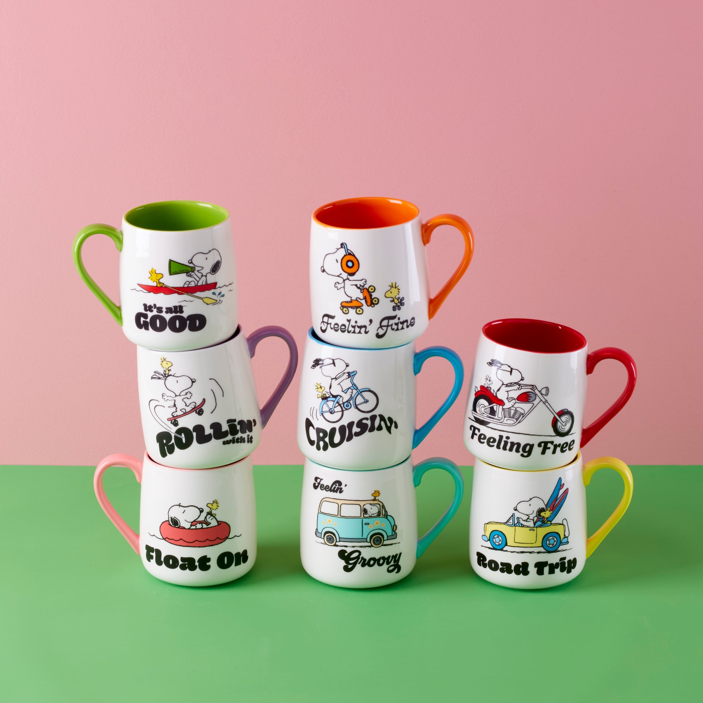 Peanuts Mugs - Set of 2 - Groovy-Feeling Free - Image 5