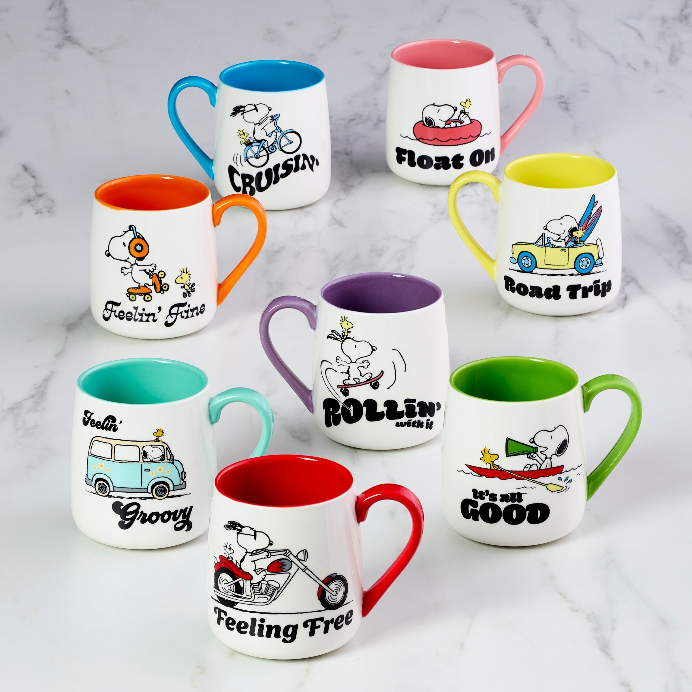 Peanuts Mugs - Set of 2 - Road Trip-Float On - Image 4