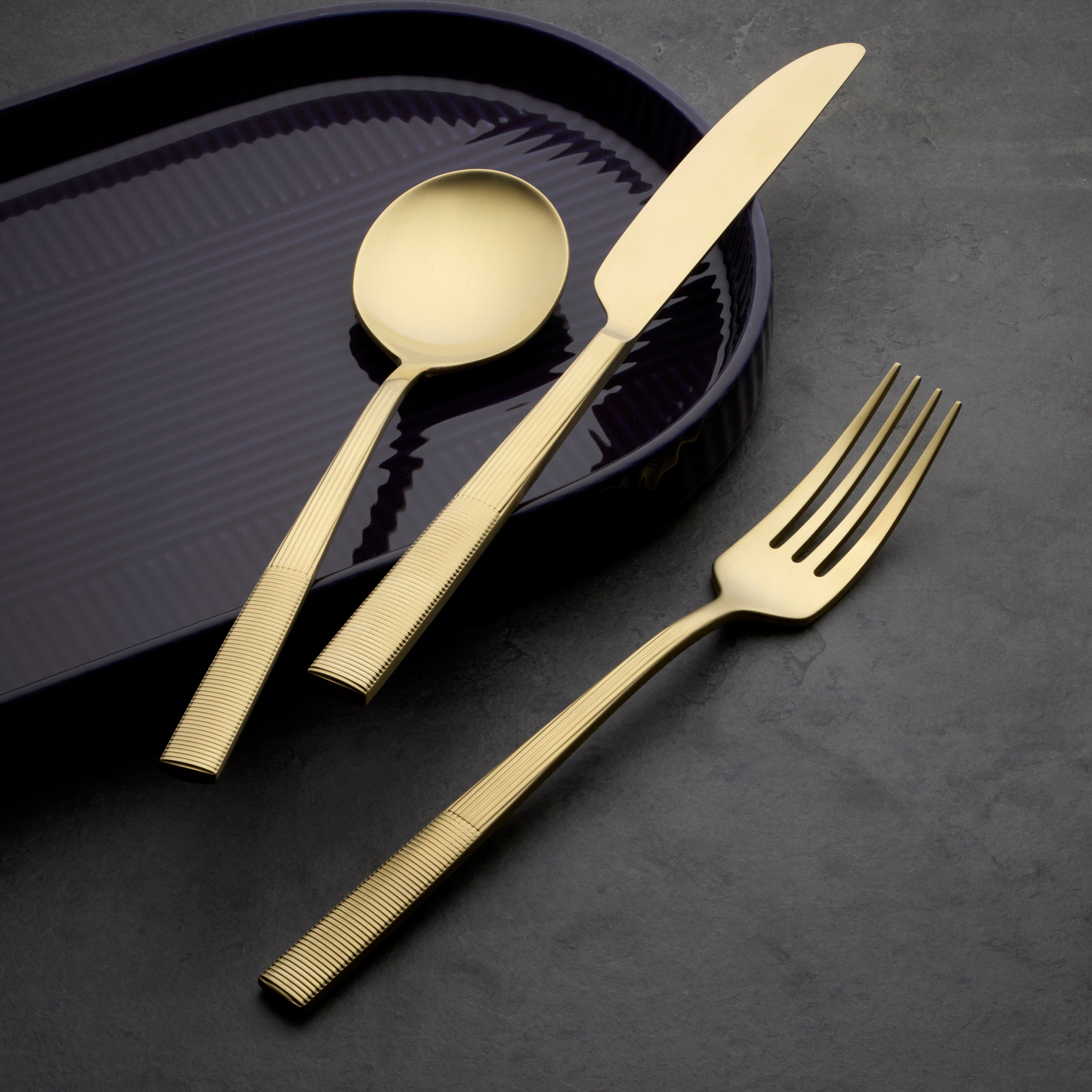 Modulus Champagne Satin 20 Piece Flatware Set - Image 5
