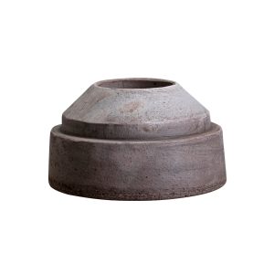 Hoff Candleholder. Raw Grey