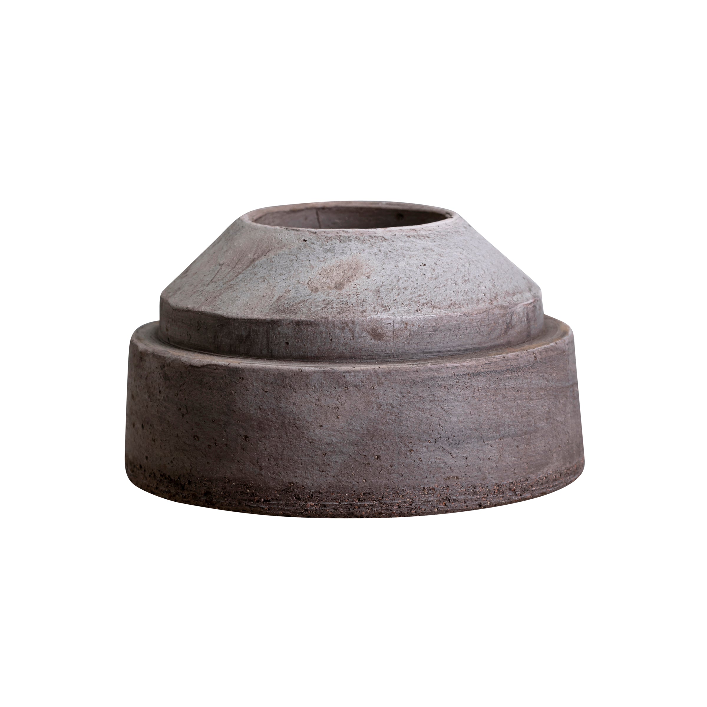 Hoff Candleholder. Raw Grey