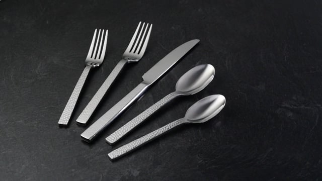 Chefs Table Hammered 45 Piece Flatware Set - Image 2