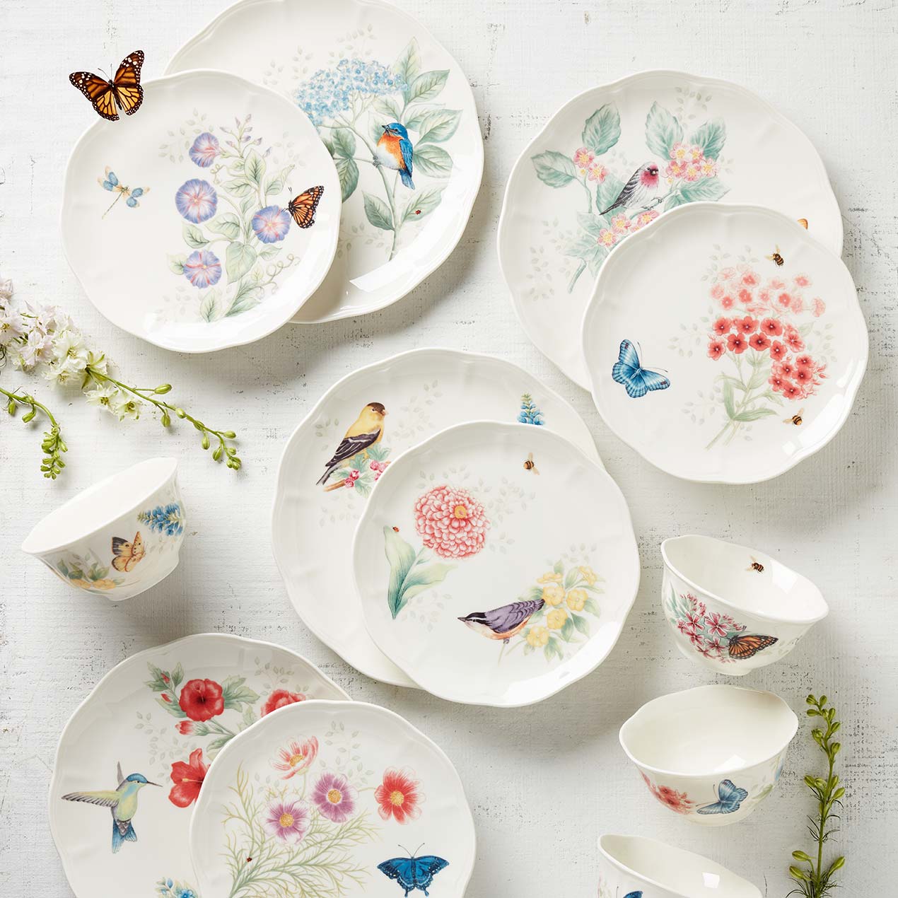 Butterfly Meadow Flutter Mugs - Set of 4 - Image 2