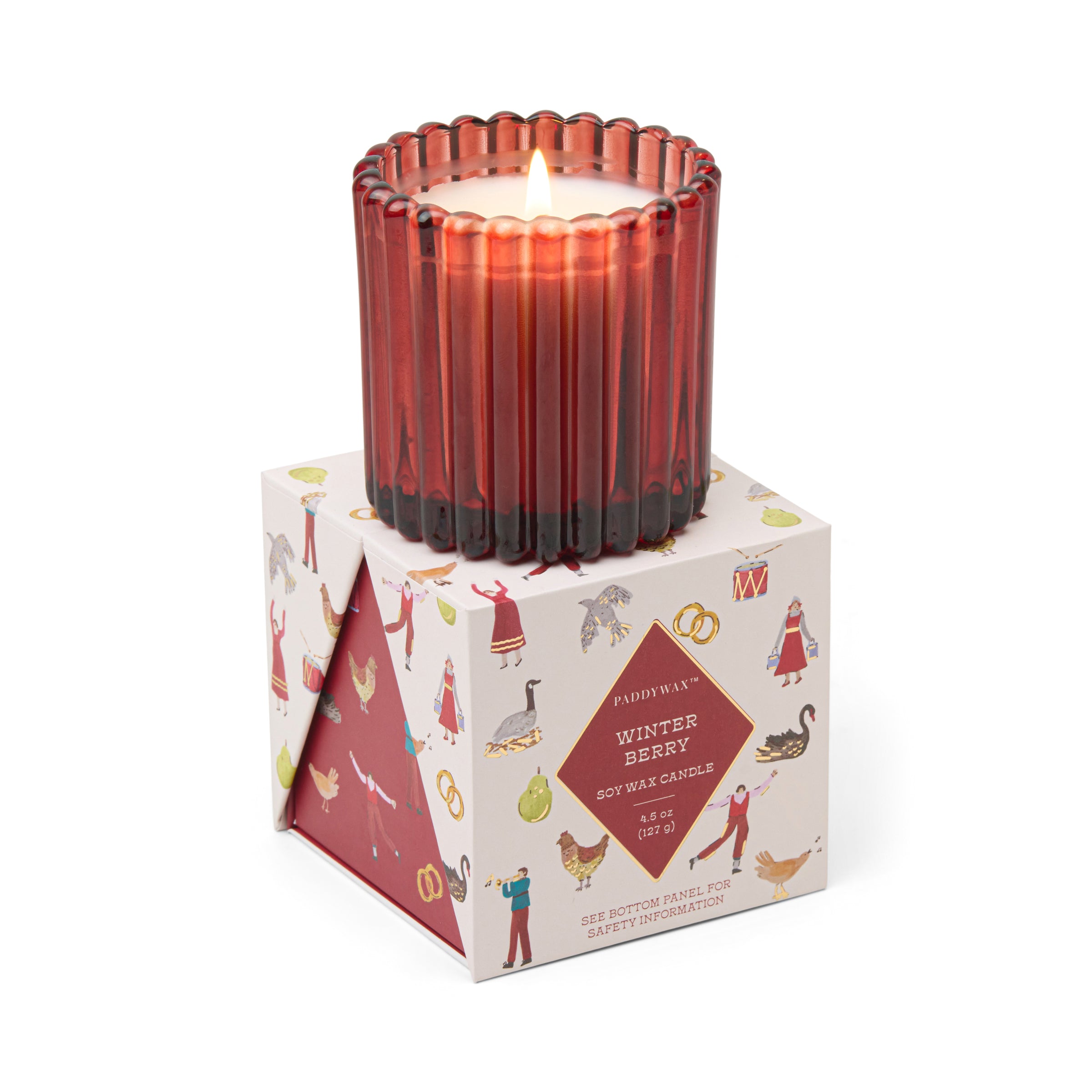 Winter Berry 4.5-oz Soy Wax Holiday Candle. Gift Boxed