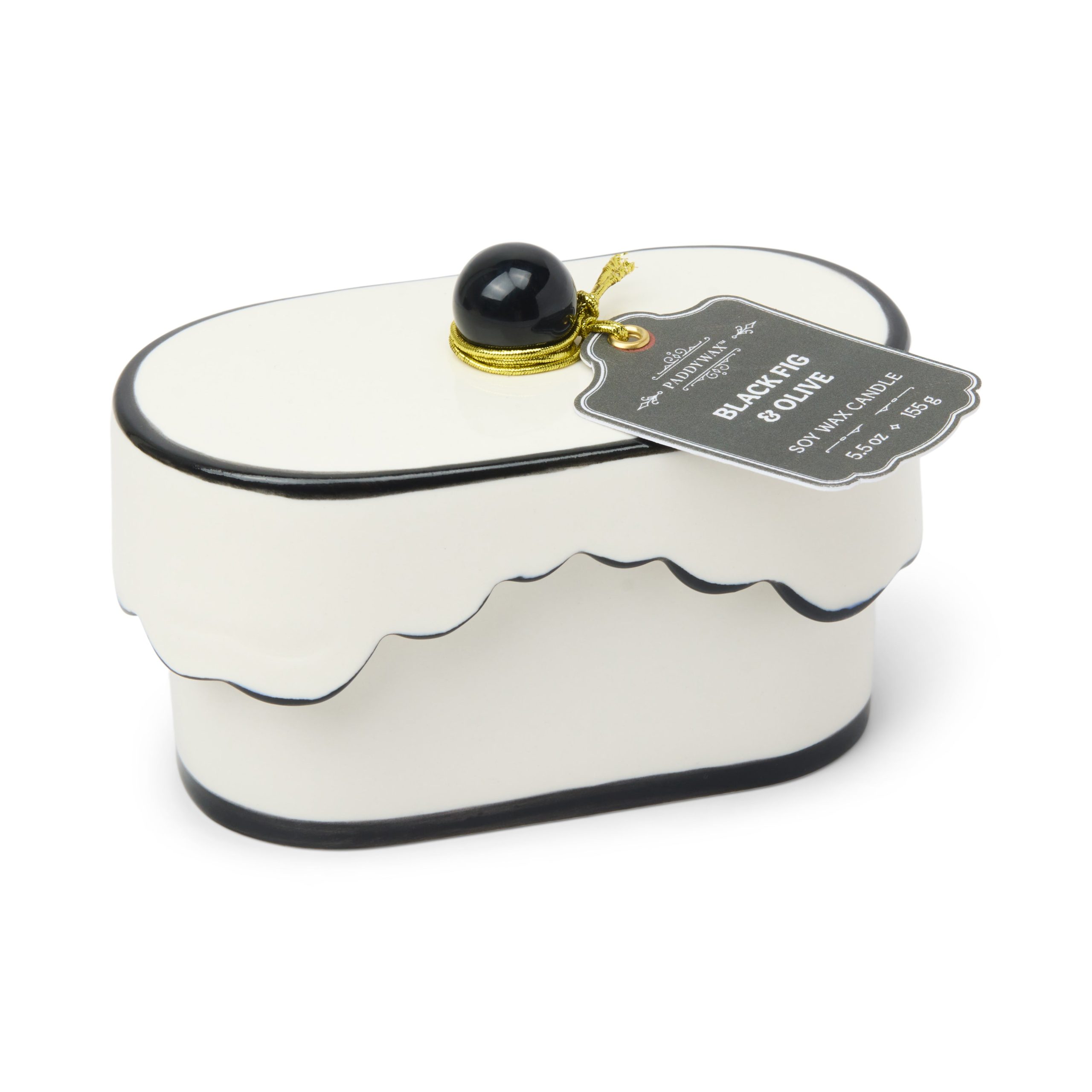 Cherie 5.5-oz Soy Wax Ceramic Candle. Black Fig & Olive